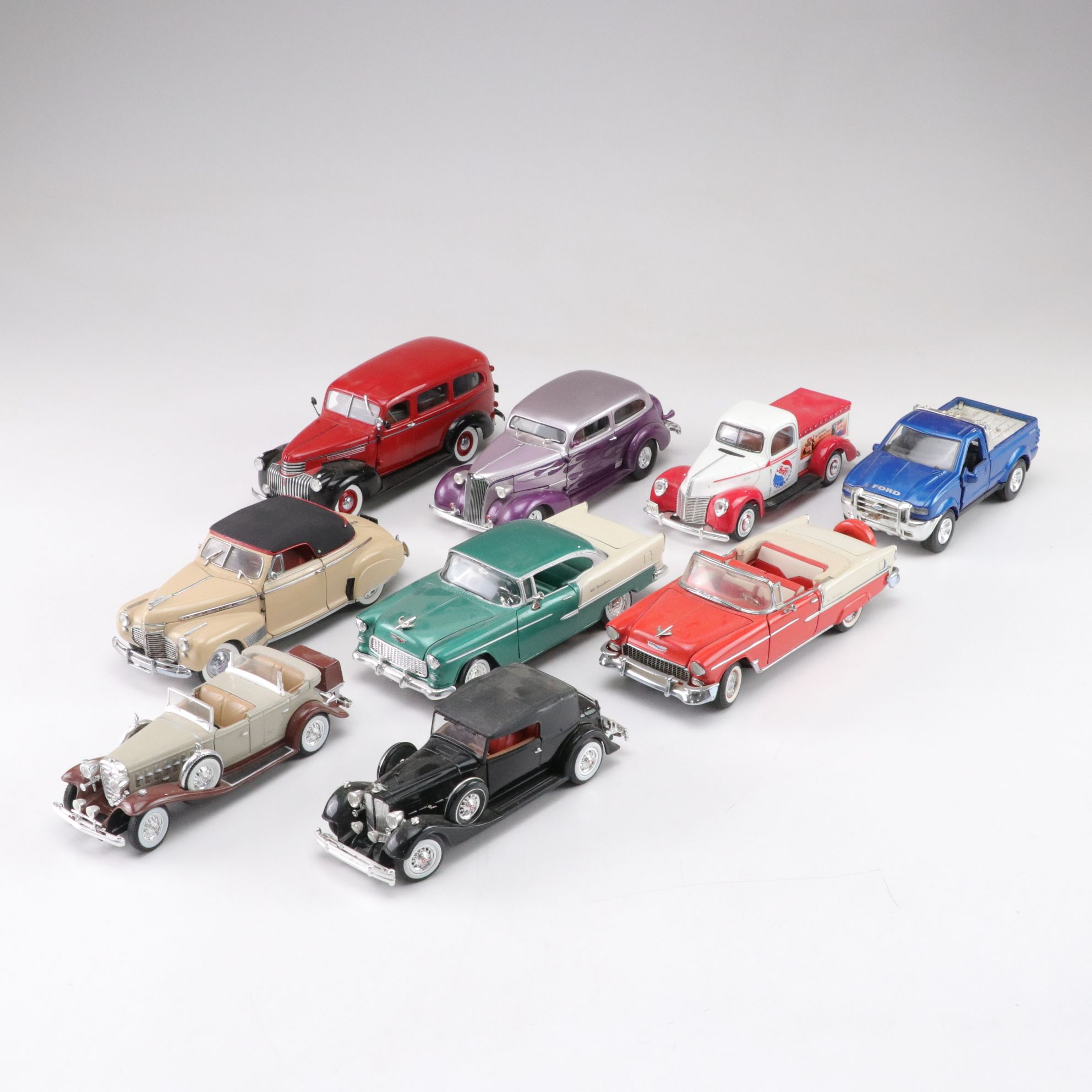 Franklin and Danbury Mint Chevrolet Suburban, Bel Air and More Die Cast Cars
