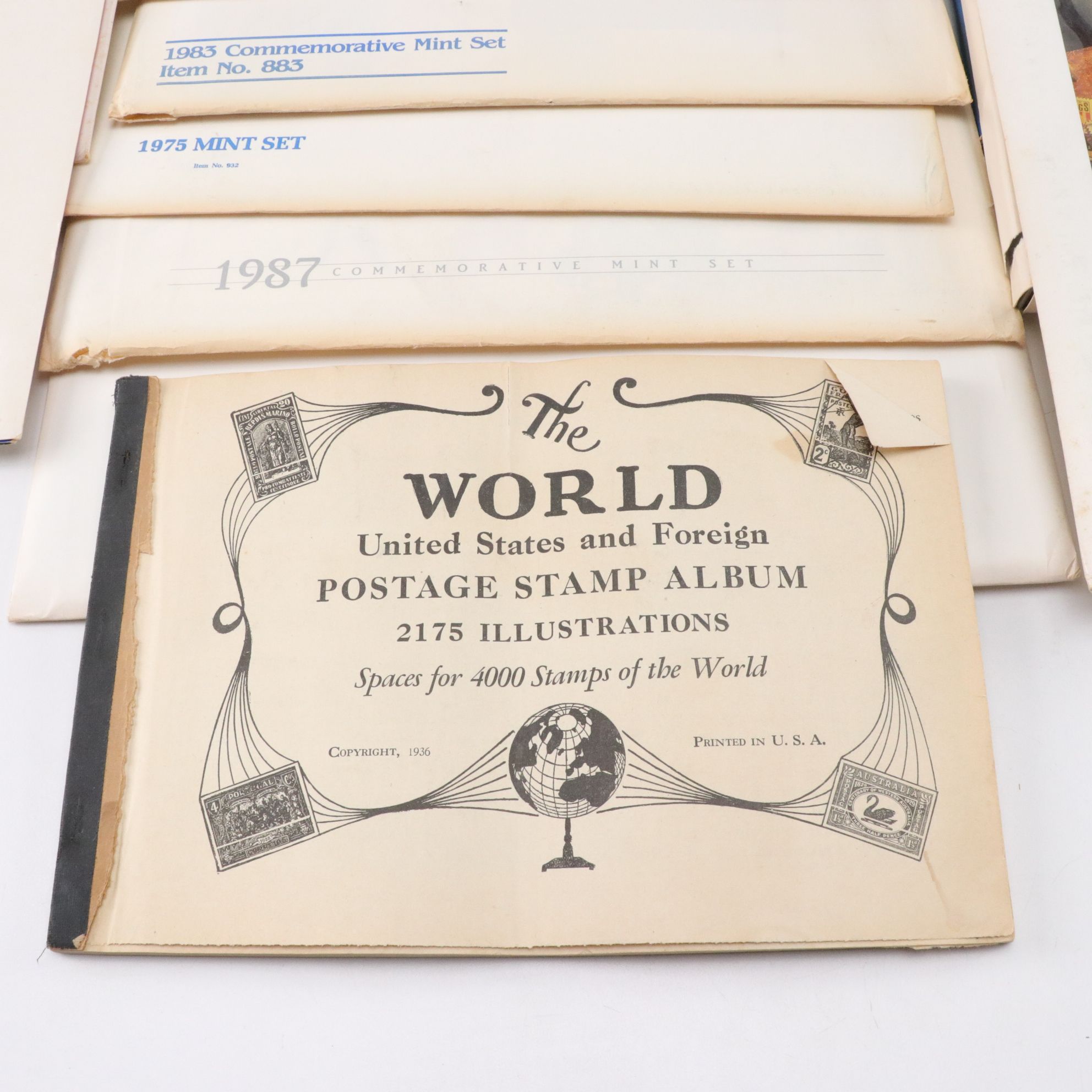 International Stamp Collection with U.S. Stamp Albums, Mid to Late 20th Century