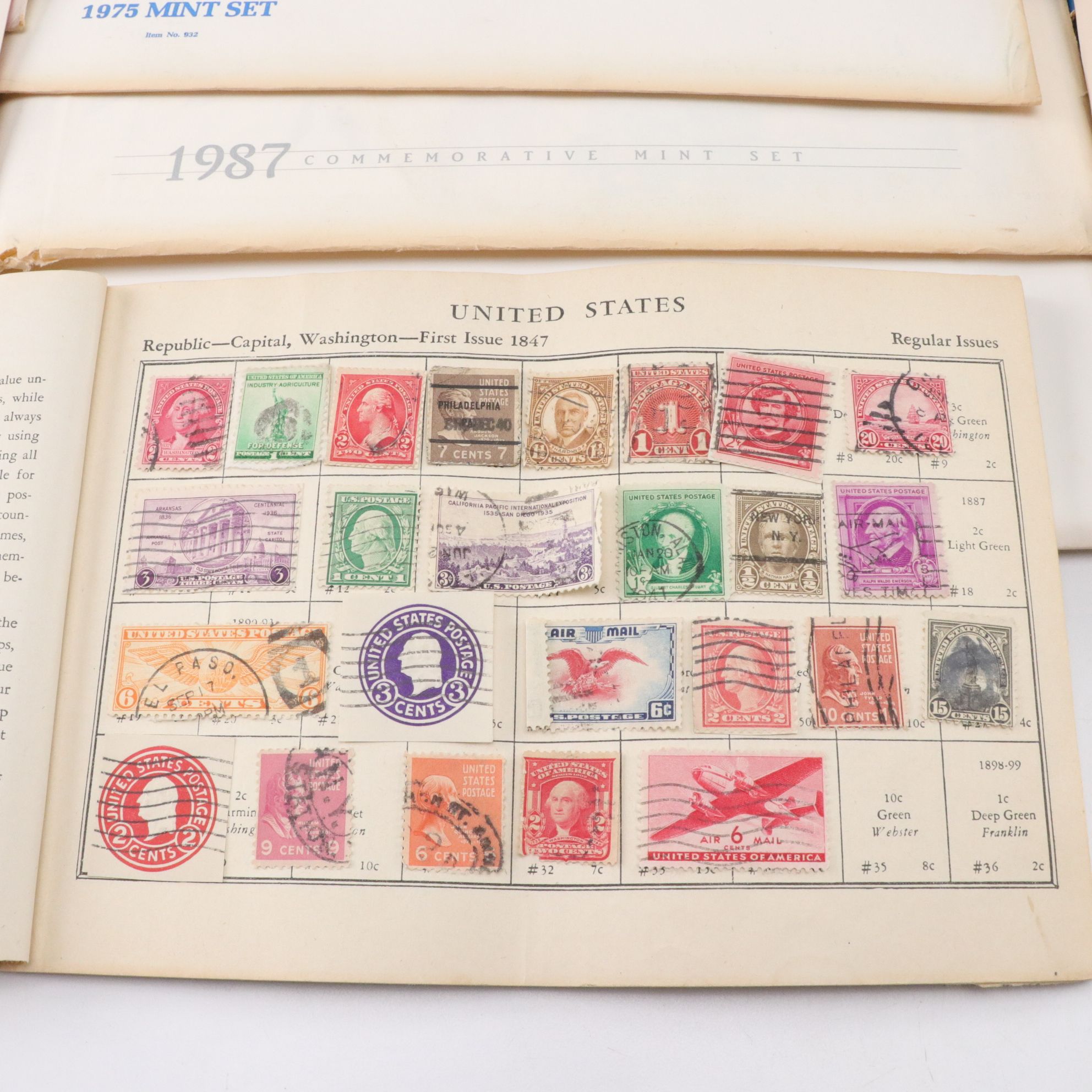 International Stamp Collection with U.S. Stamp Albums, Mid to Late 20th Century