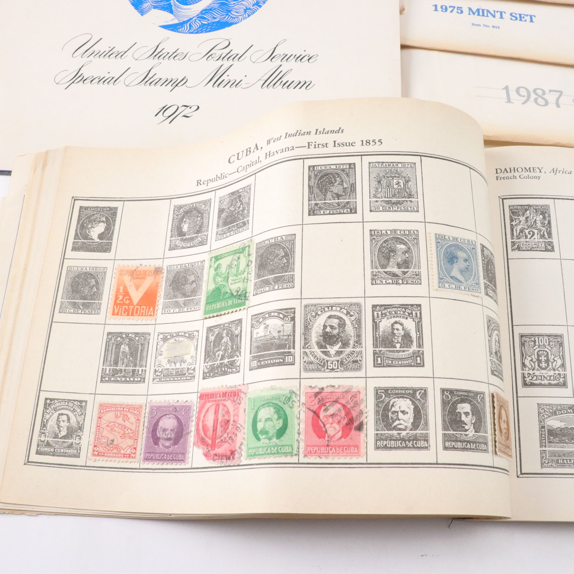 International Stamp Collection with U.S. Stamp Albums, Mid to Late 20th Century
