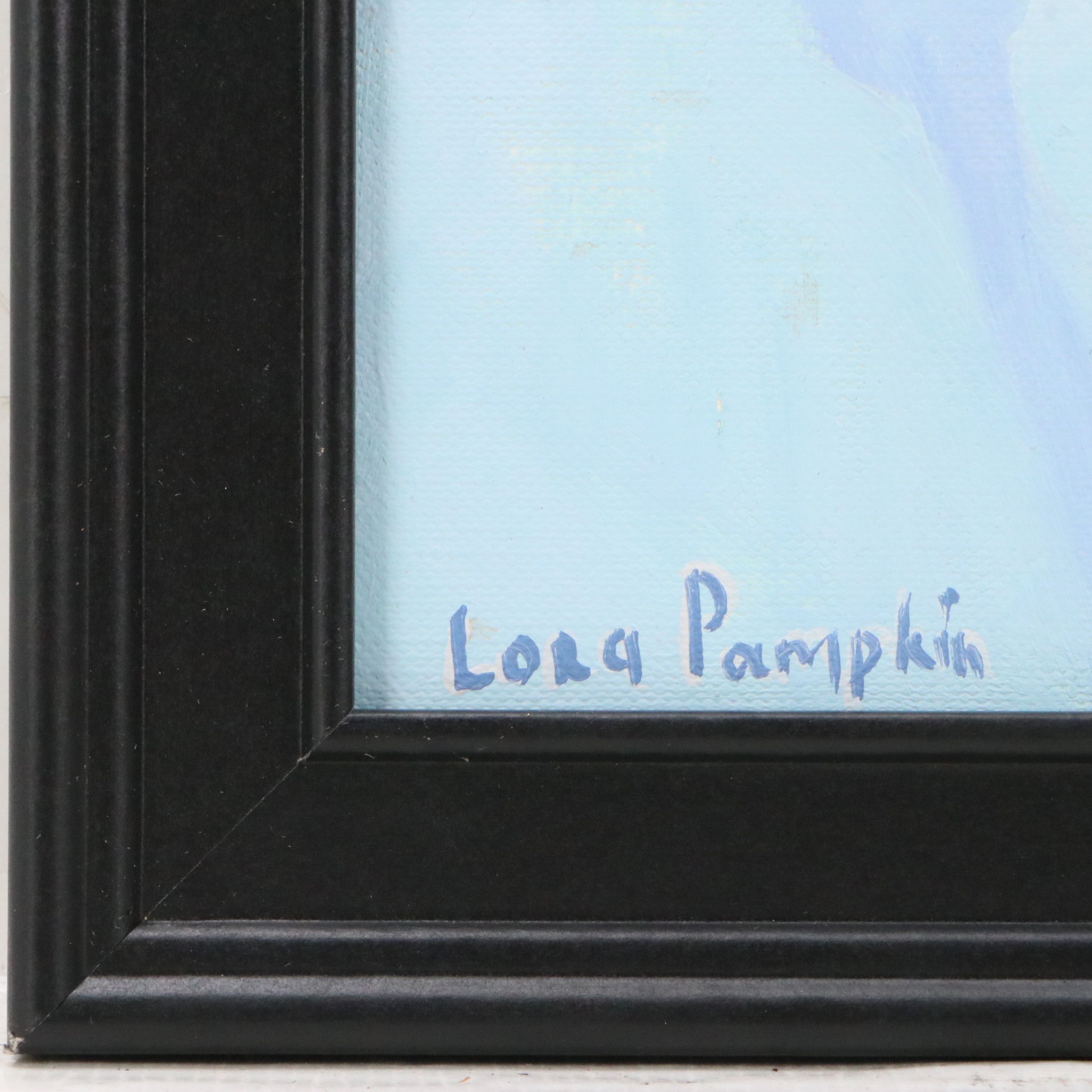 Lora Pampkin Still Life Oil Painting of the Perfect Bite on Fork, 21st Century