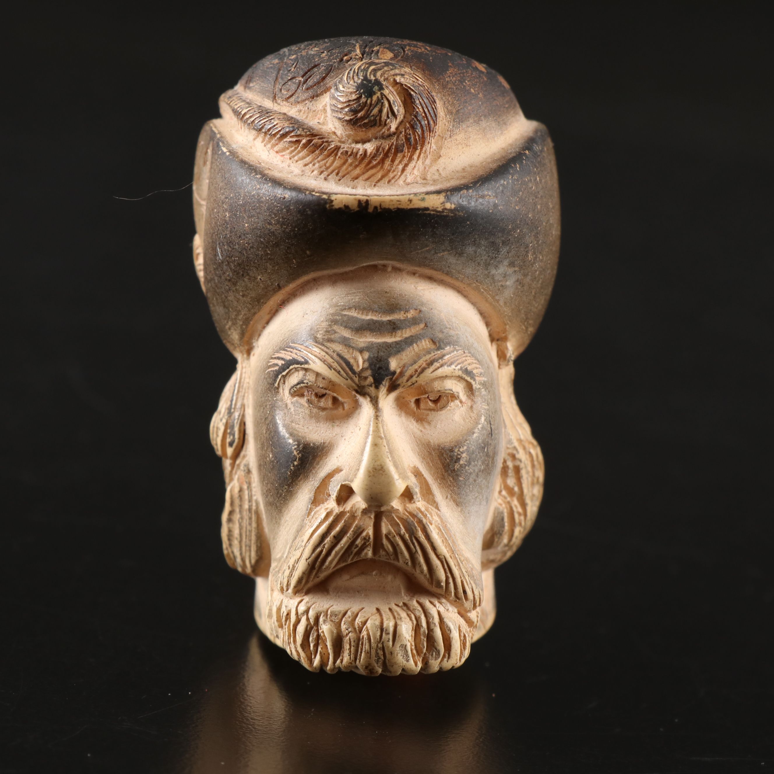 Sterling Banded and Other Figural Carved Meerschaum Pipes
