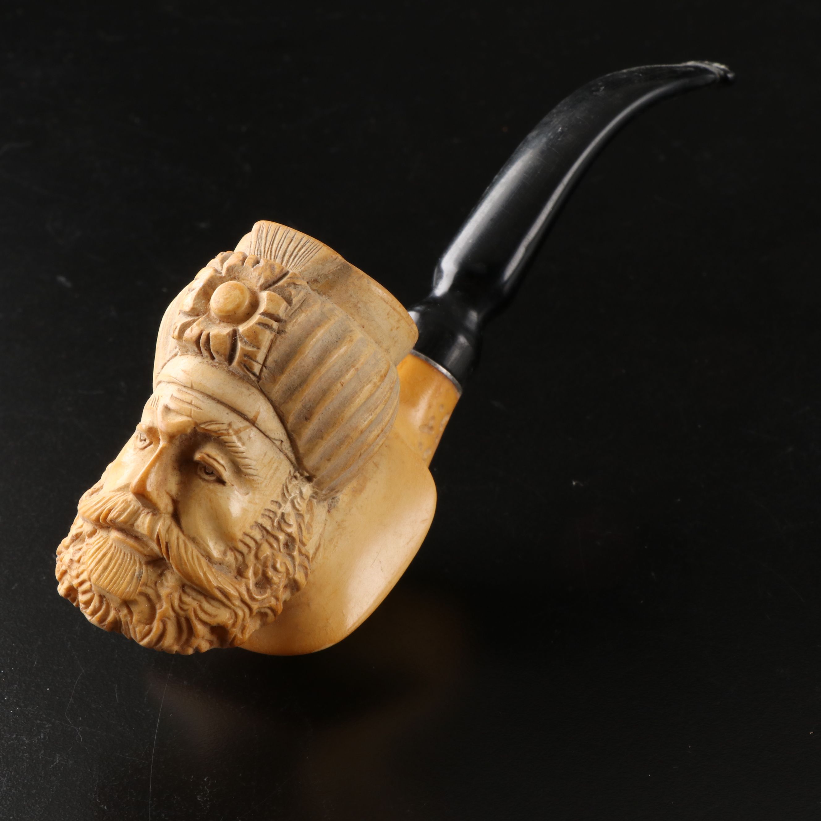 Sterling Banded and Other Figural Carved Meerschaum Pipes