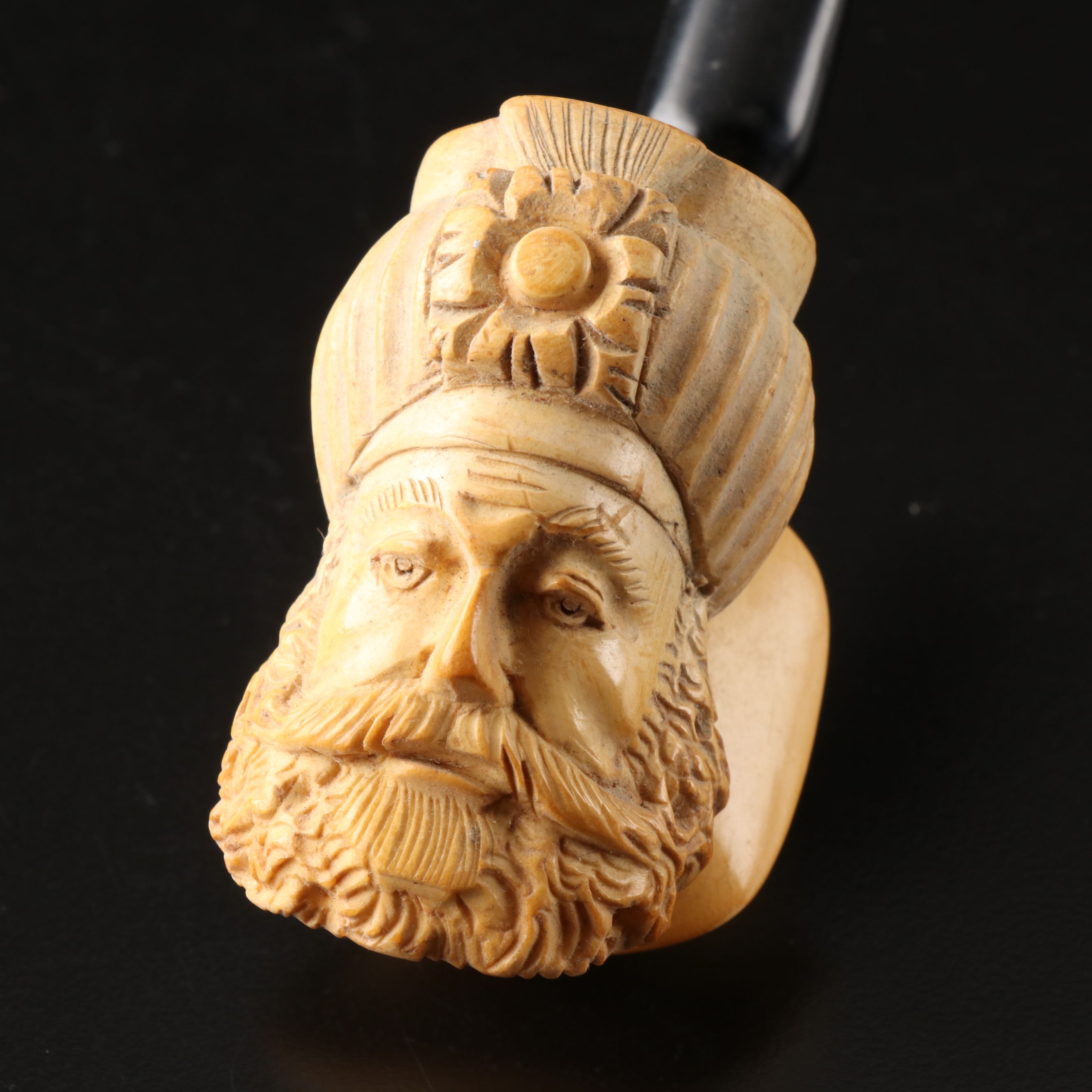 Sterling Banded and Other Figural Carved Meerschaum Pipes