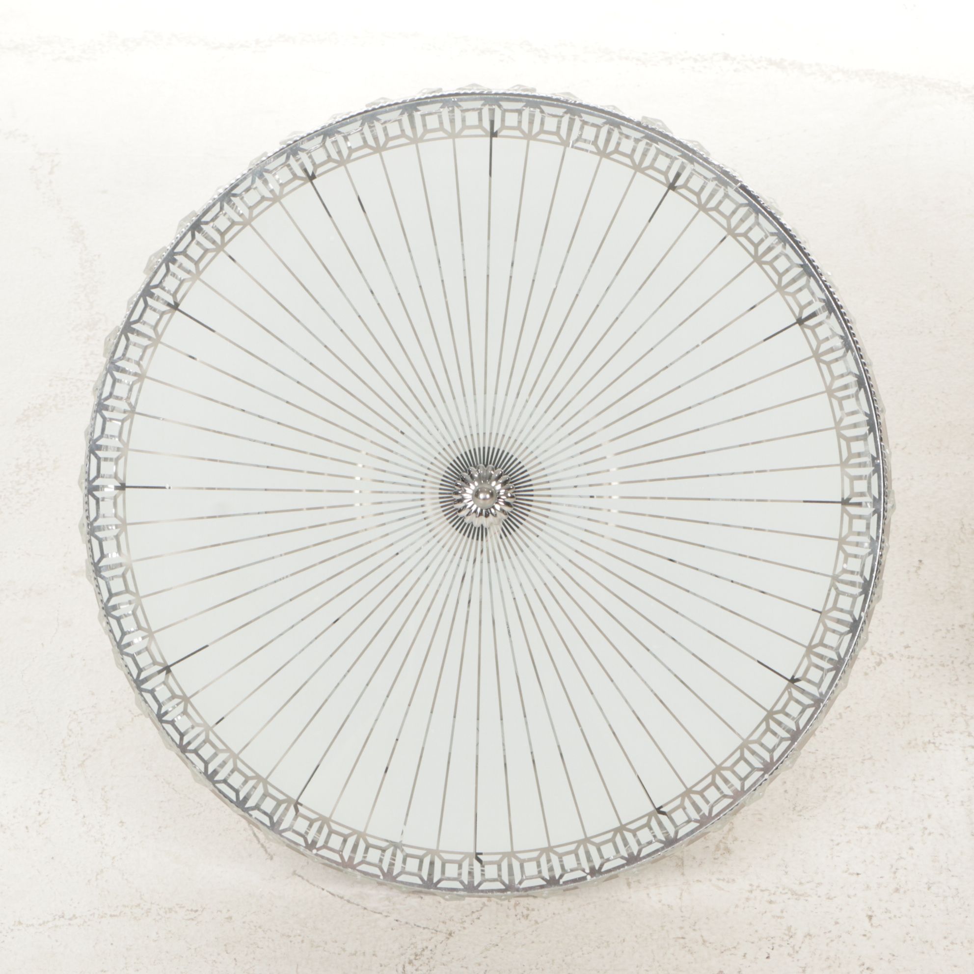 Pair of Integrated Ceiling Fan Crystal Pendant Fixtures