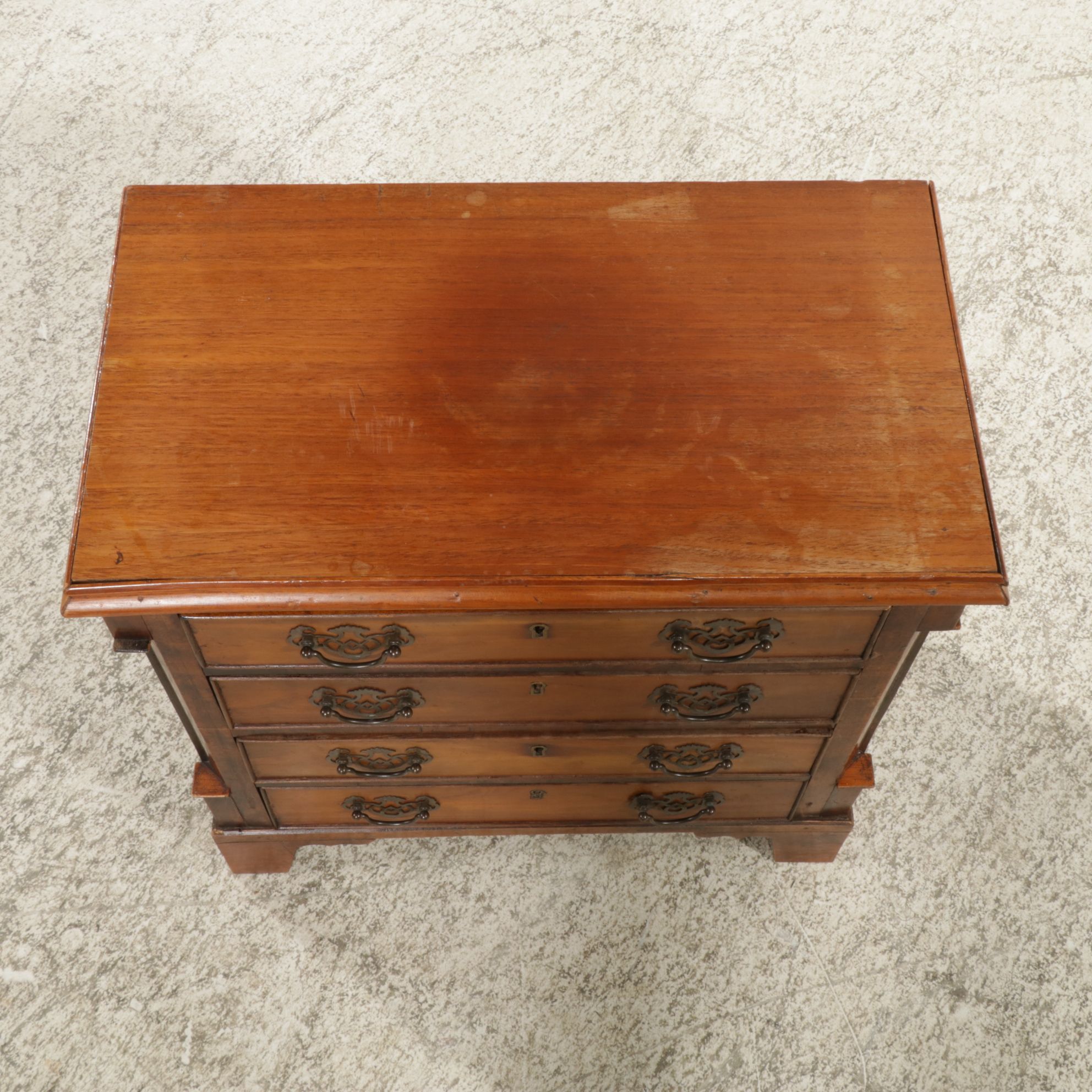 Chippendale Style Mahogany Small-Scale Chest of Drawers, 20th Century