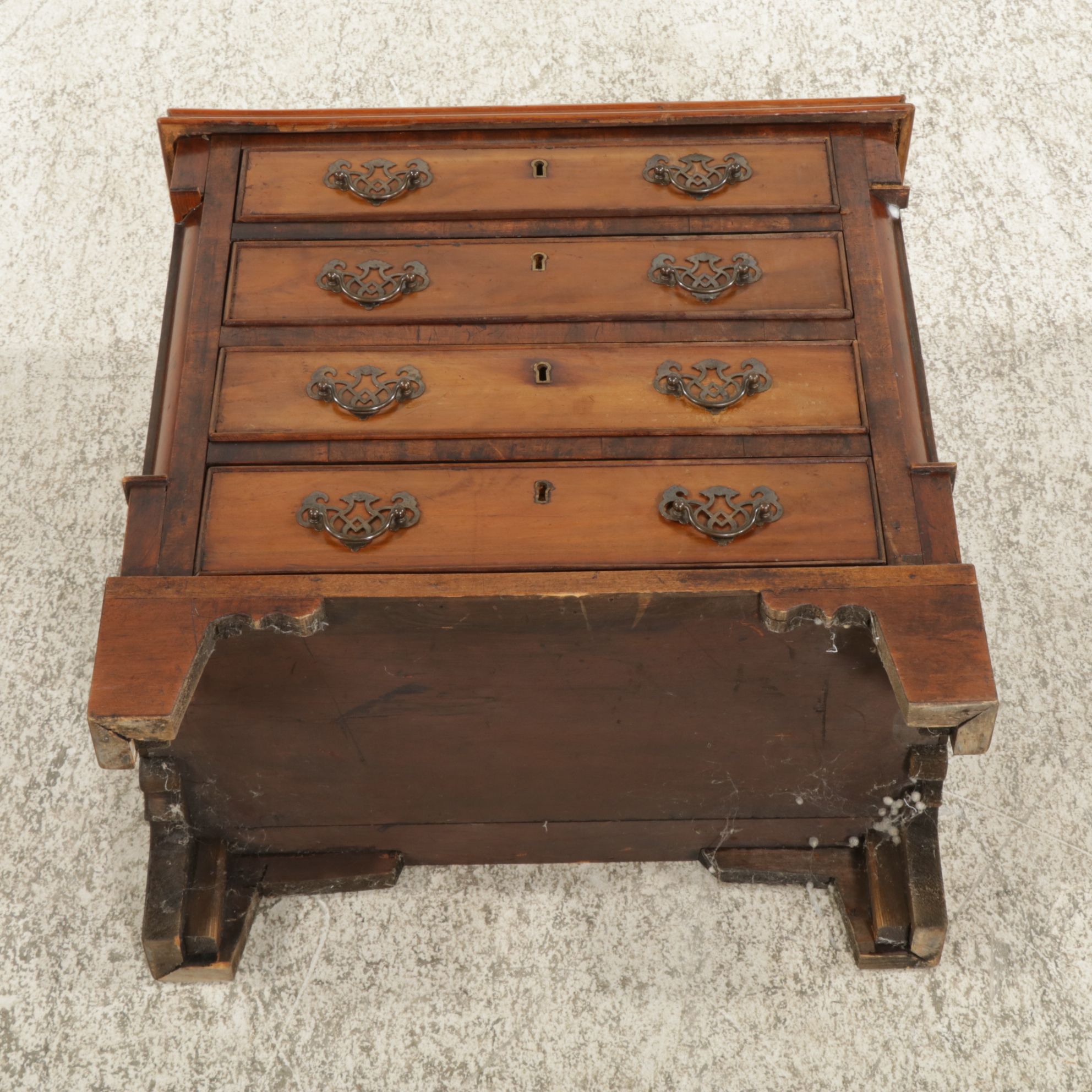 Chippendale Style Mahogany Small-Scale Chest of Drawers, 20th Century