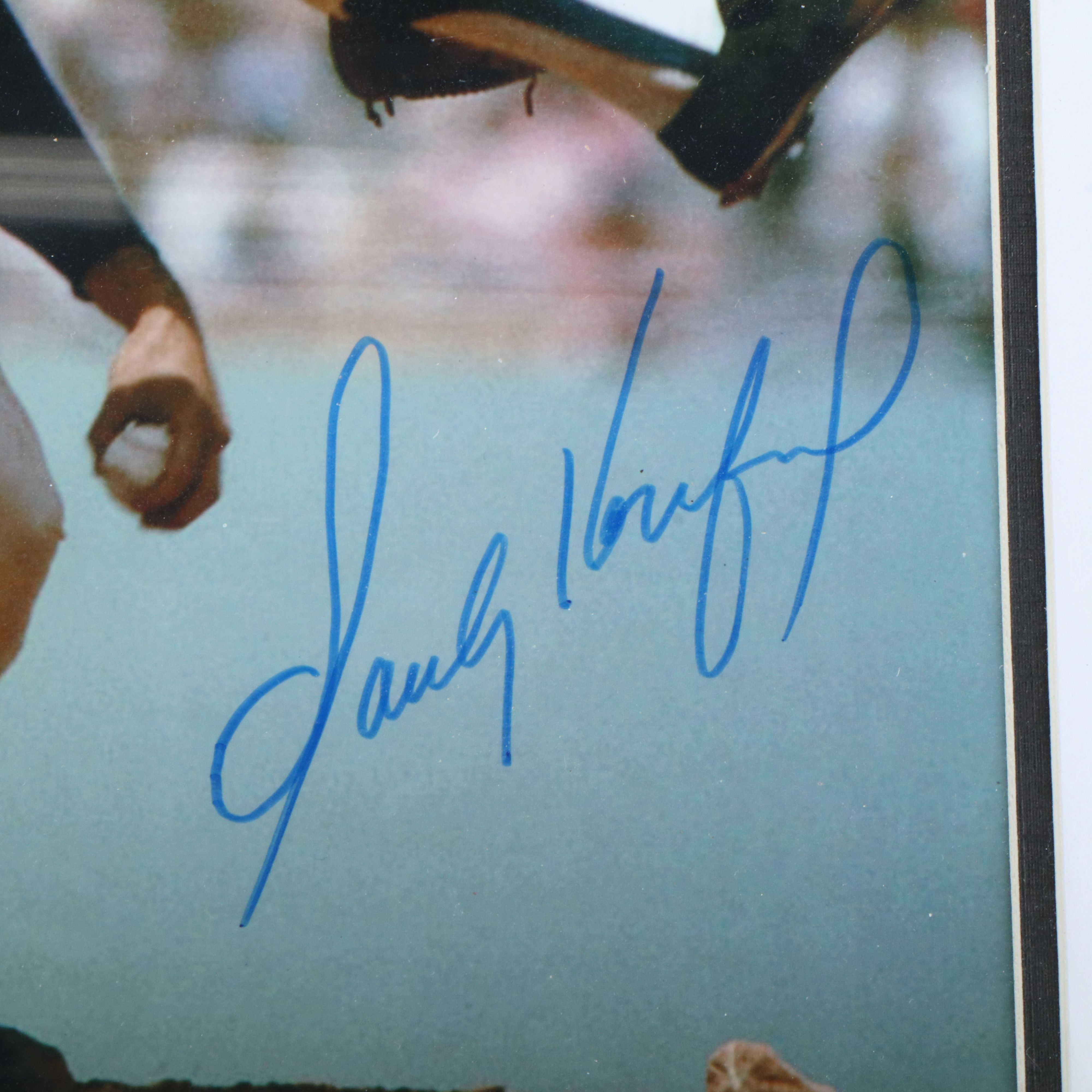 Sandy Koufax Signed Los Angeles Dodgers Print with Display, Beckett