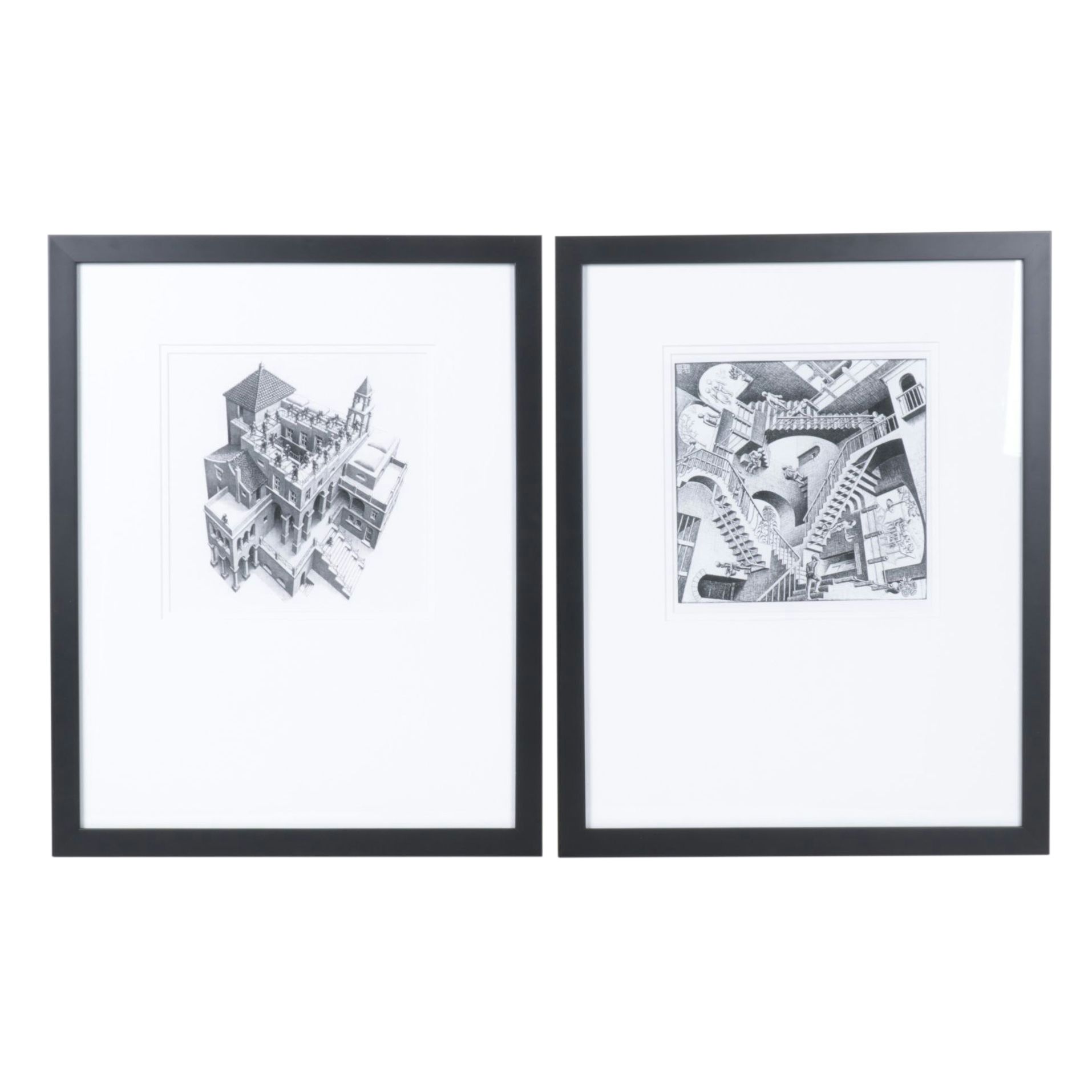 Giclées After M. C. Escher "Ascending and Descending" and "Relativity"