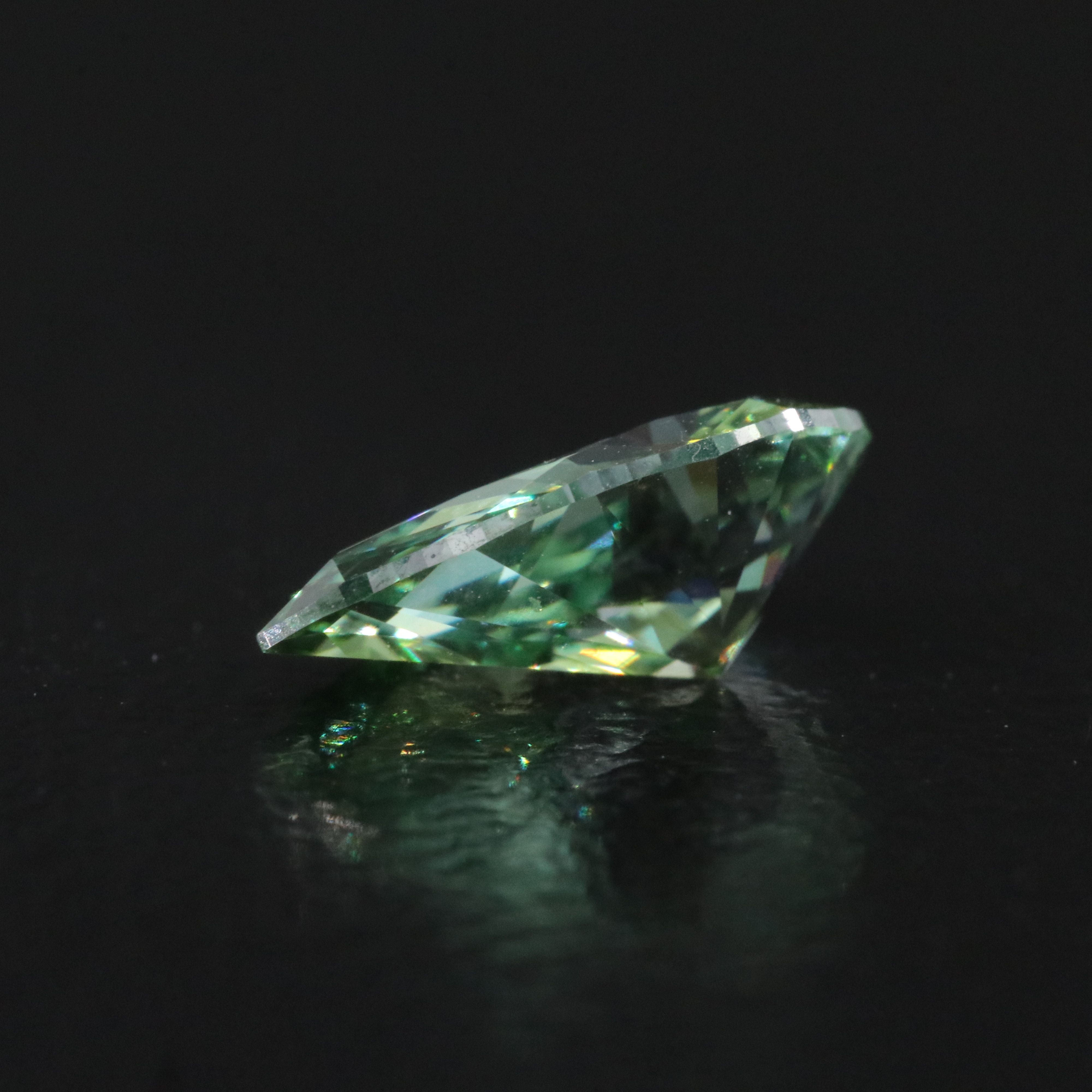 Loose 1.02 CT Lab Grown Fancy Vivid Green Diamond with IGI Report