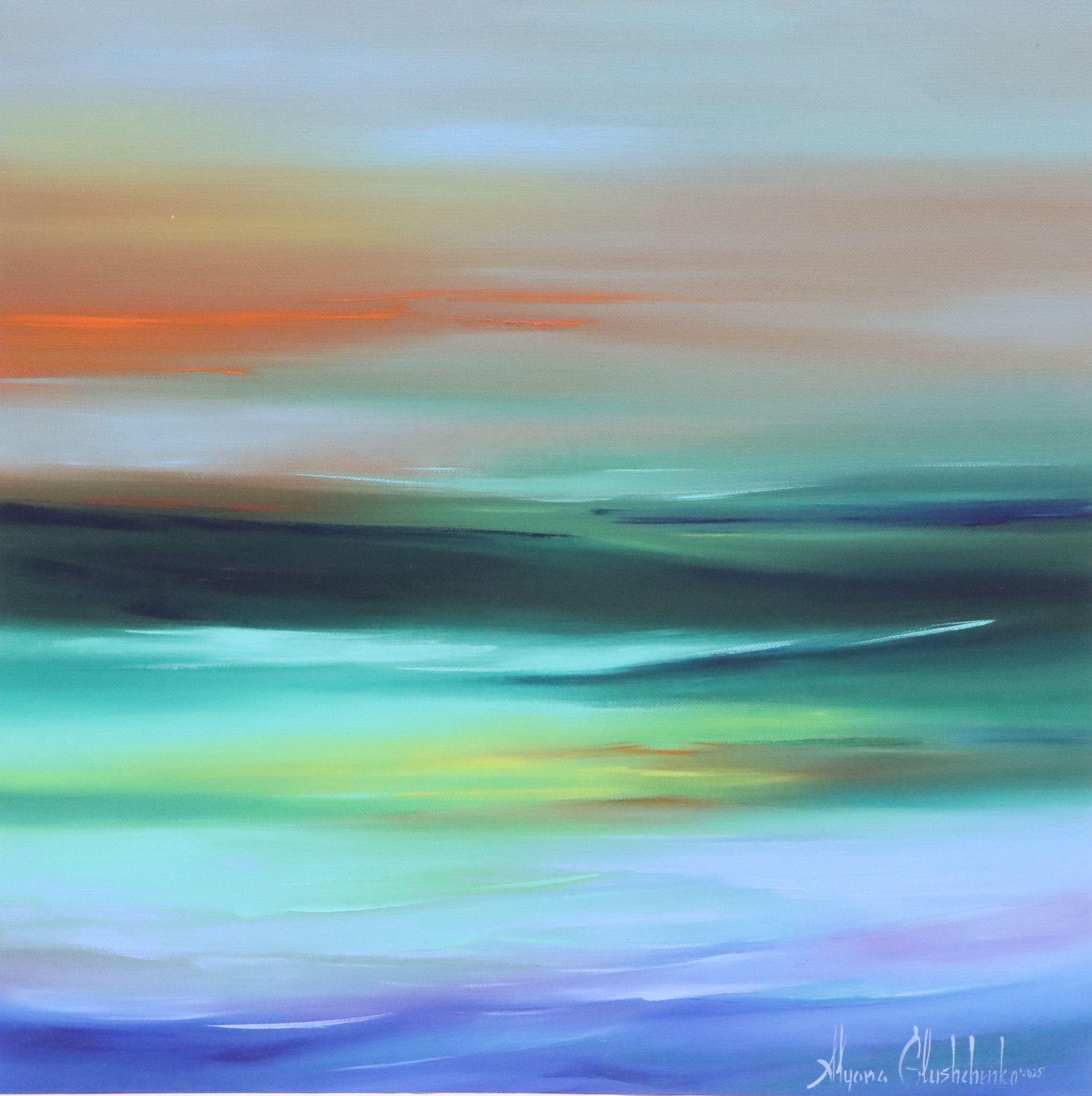Alyona Glushchenko Atmospheric Landscape Oil Painting, 2025