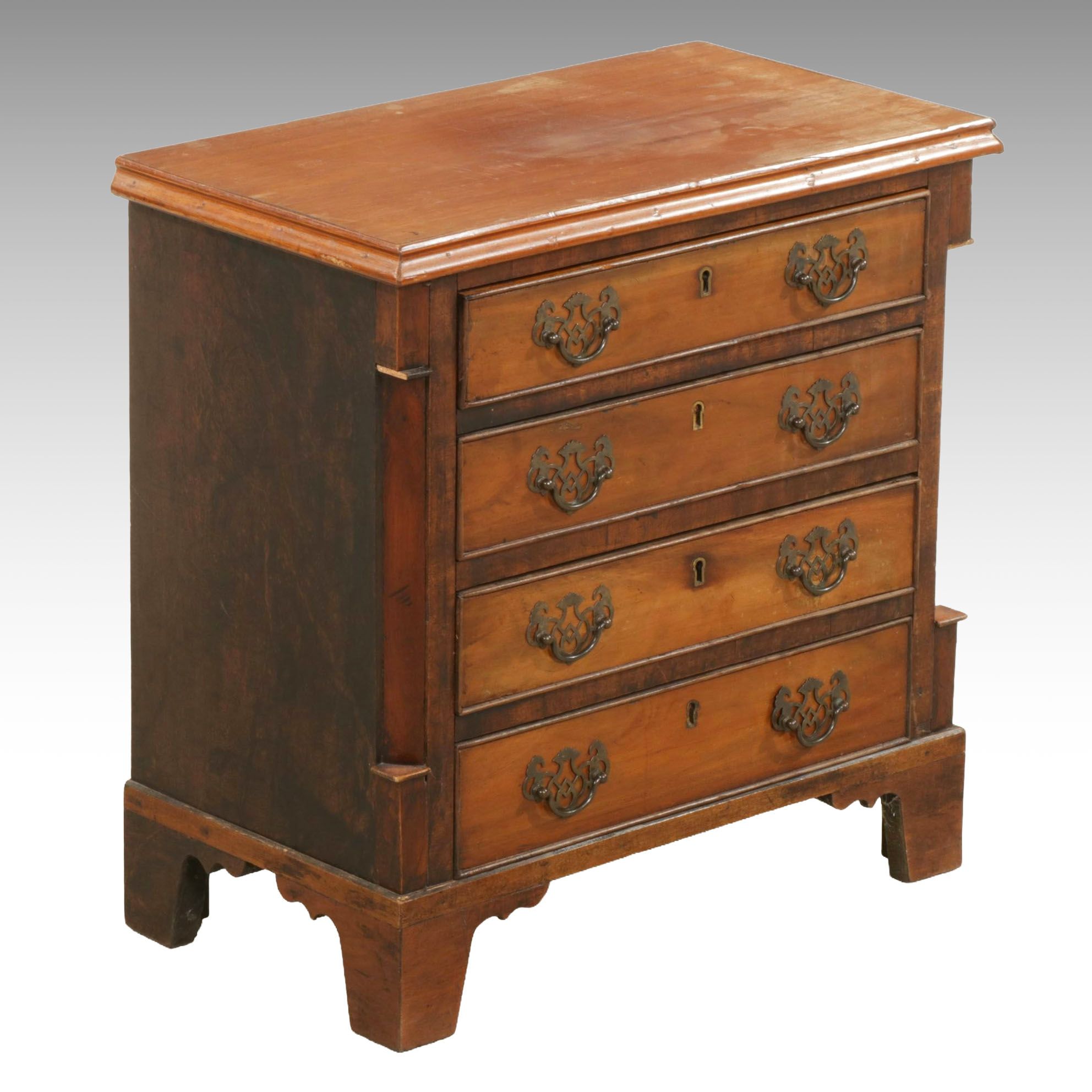 Chippendale Style Mahogany Small-Scale Chest of Drawers, 20th Century