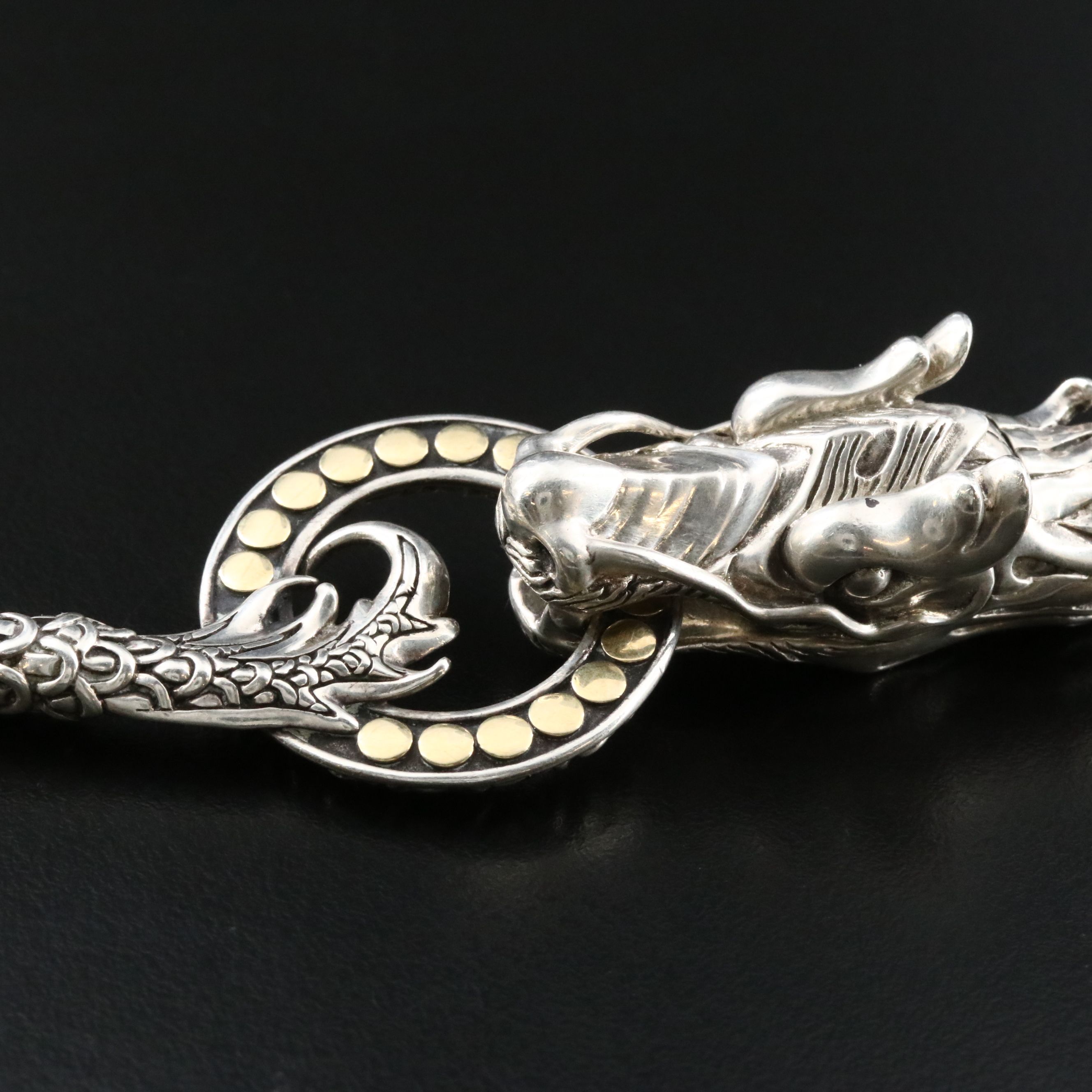 John Hardy Legends Naga Sterling and 18K Bonded Necklace