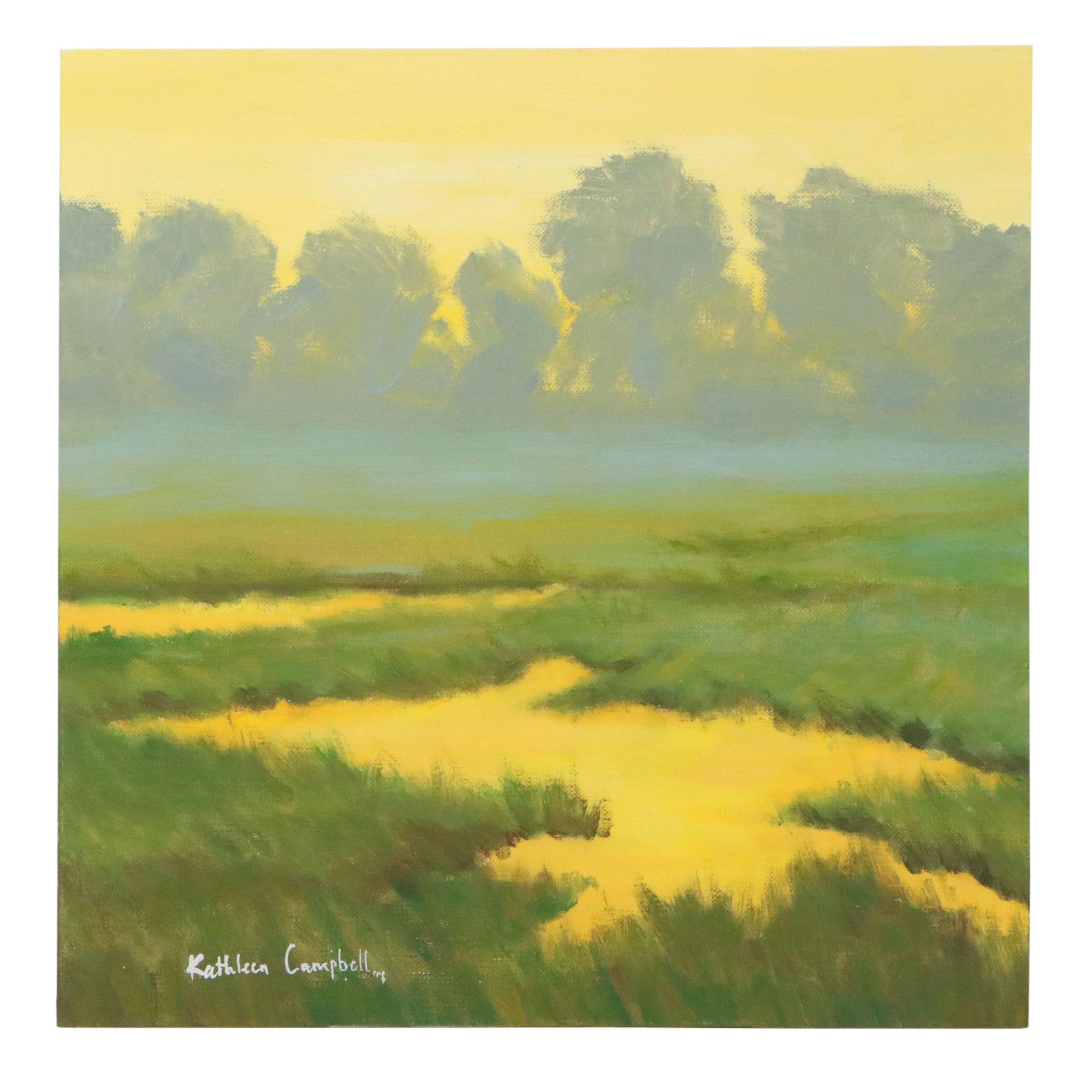 Kathleen Campbell Oil Painting of Marsh Landscape, 2025