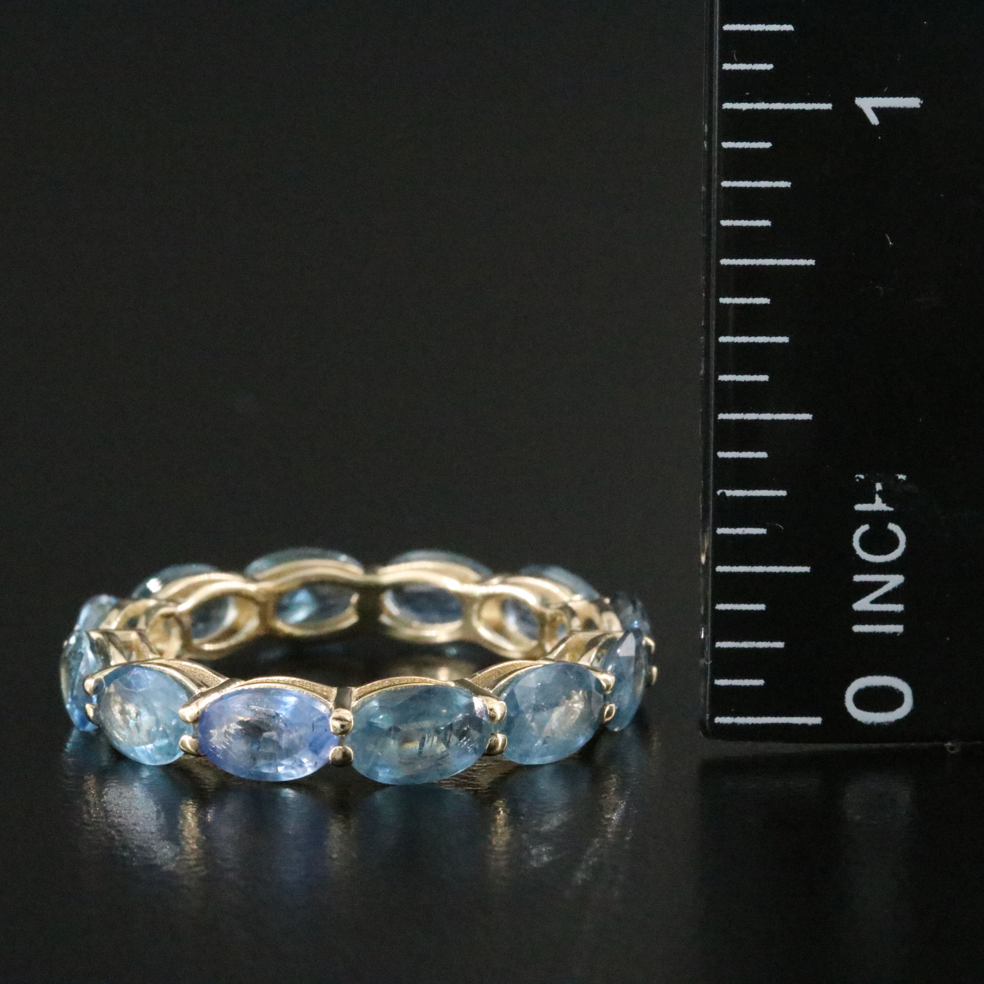 14K Sapphire Eternity Band