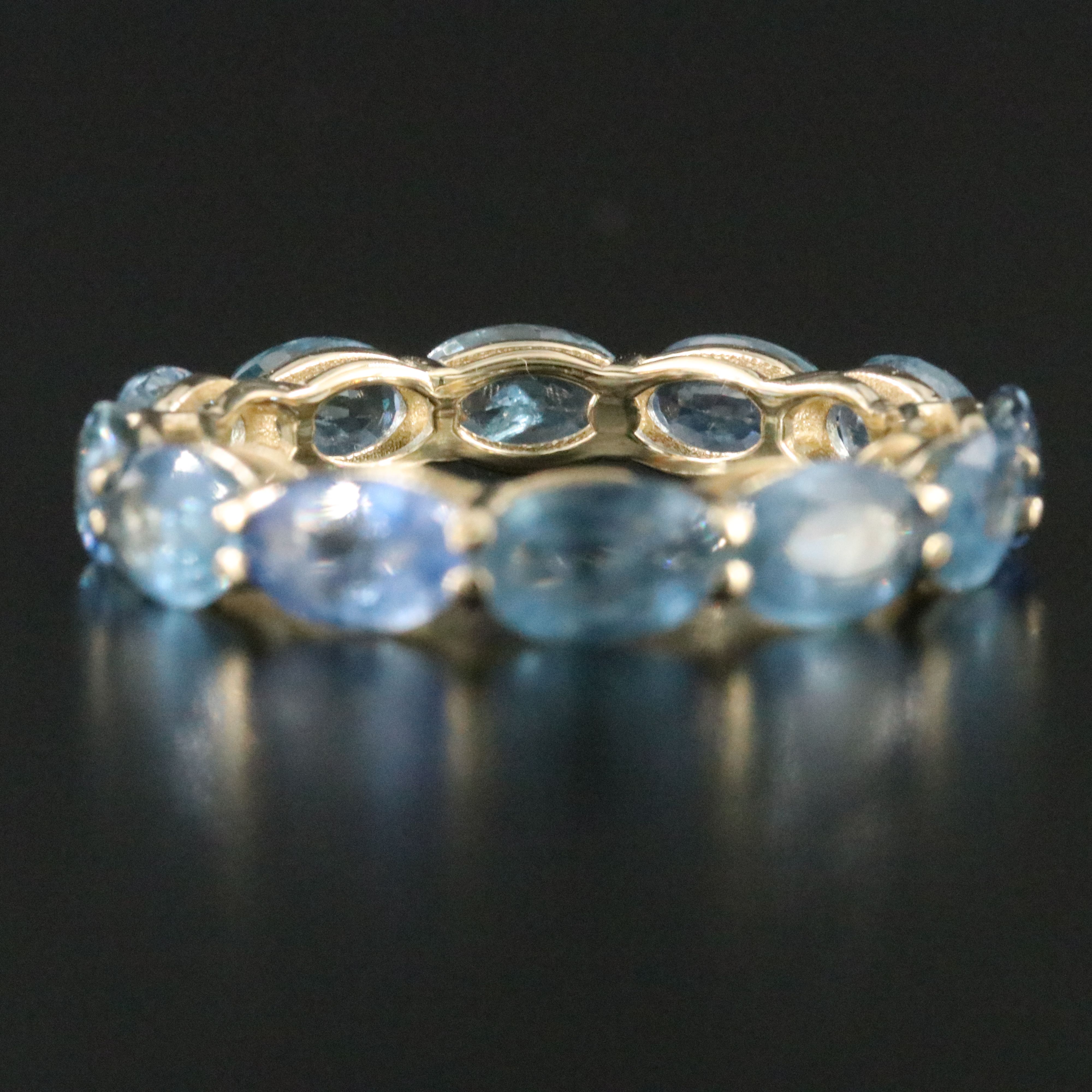 14K Sapphire Eternity Band