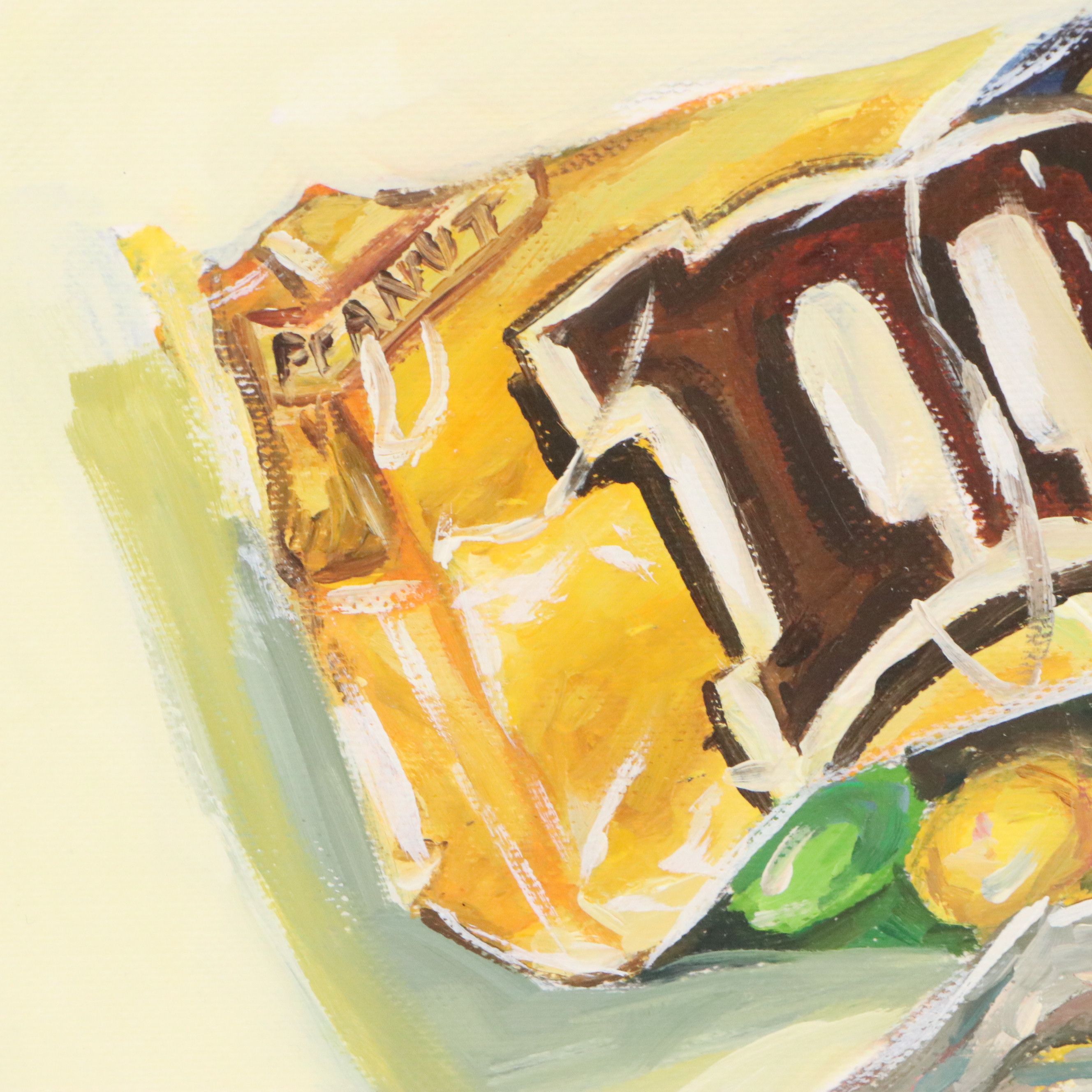 Brittany Presley Still Life Oil Painting of Peanut M&M's, 2026