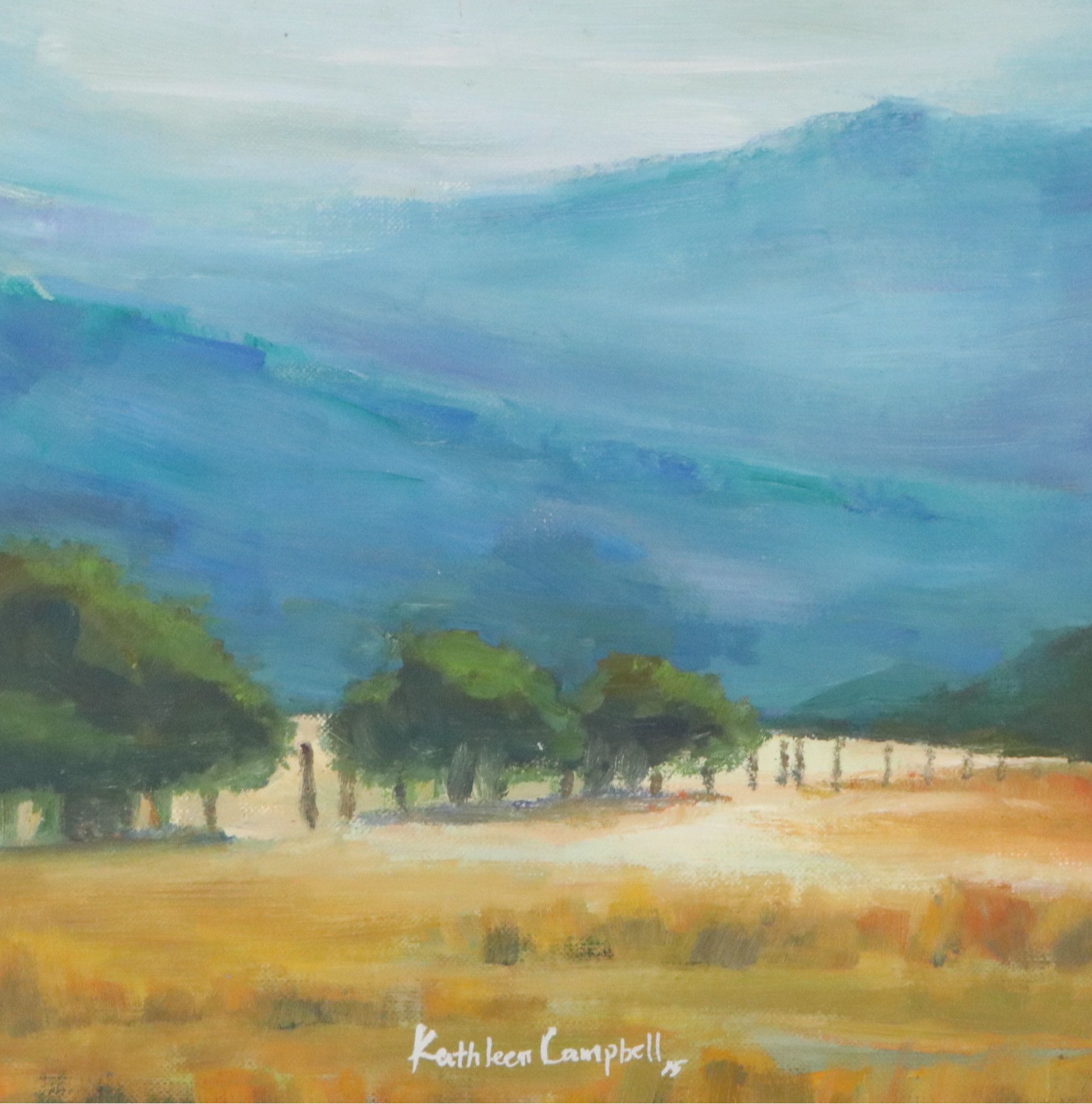 Kathleen Campbell Oil Painting of Mountain Landscape, 2025