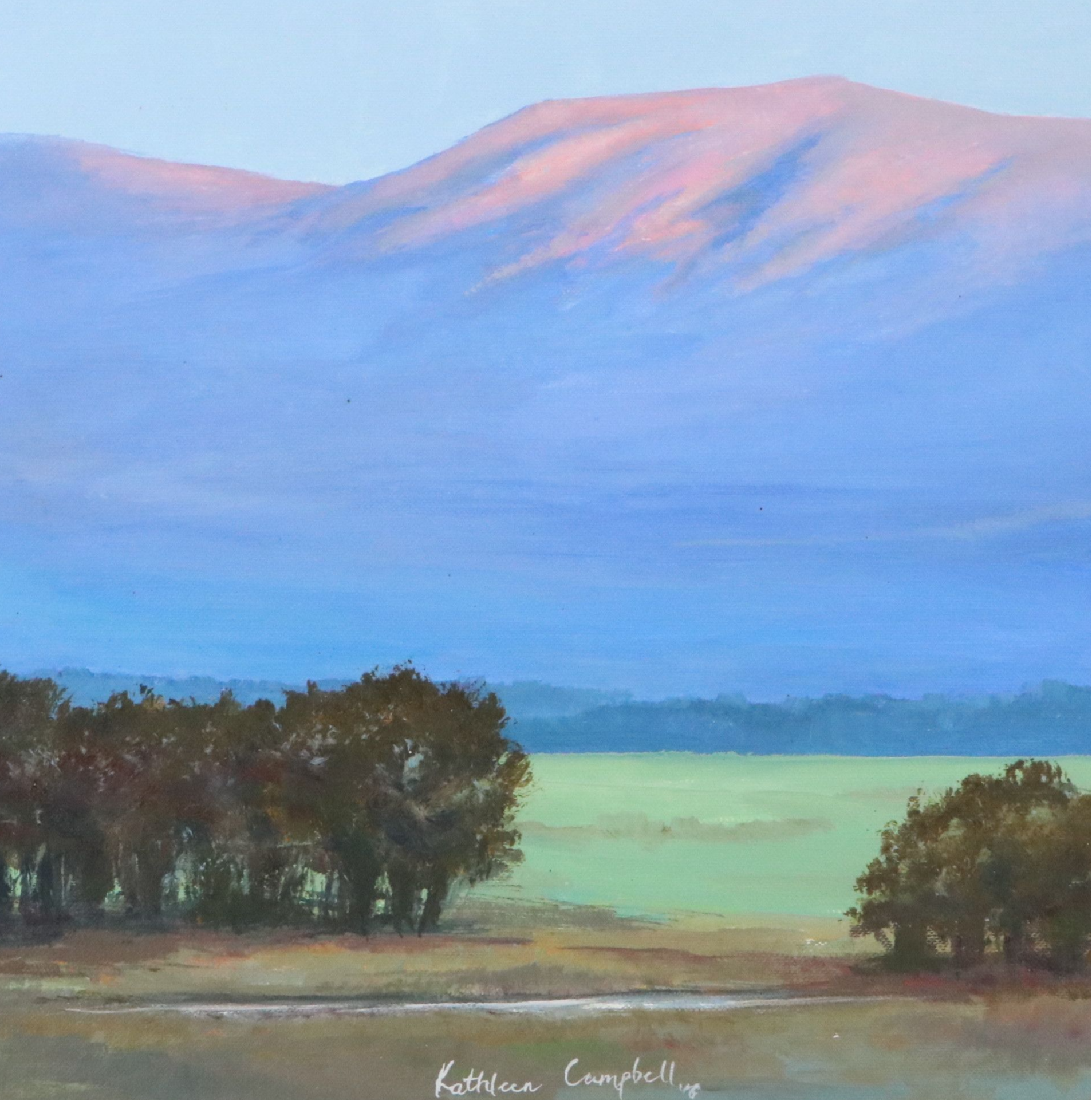 Kathleen Campbell Oil Painting of Mountain Landscape, 2025