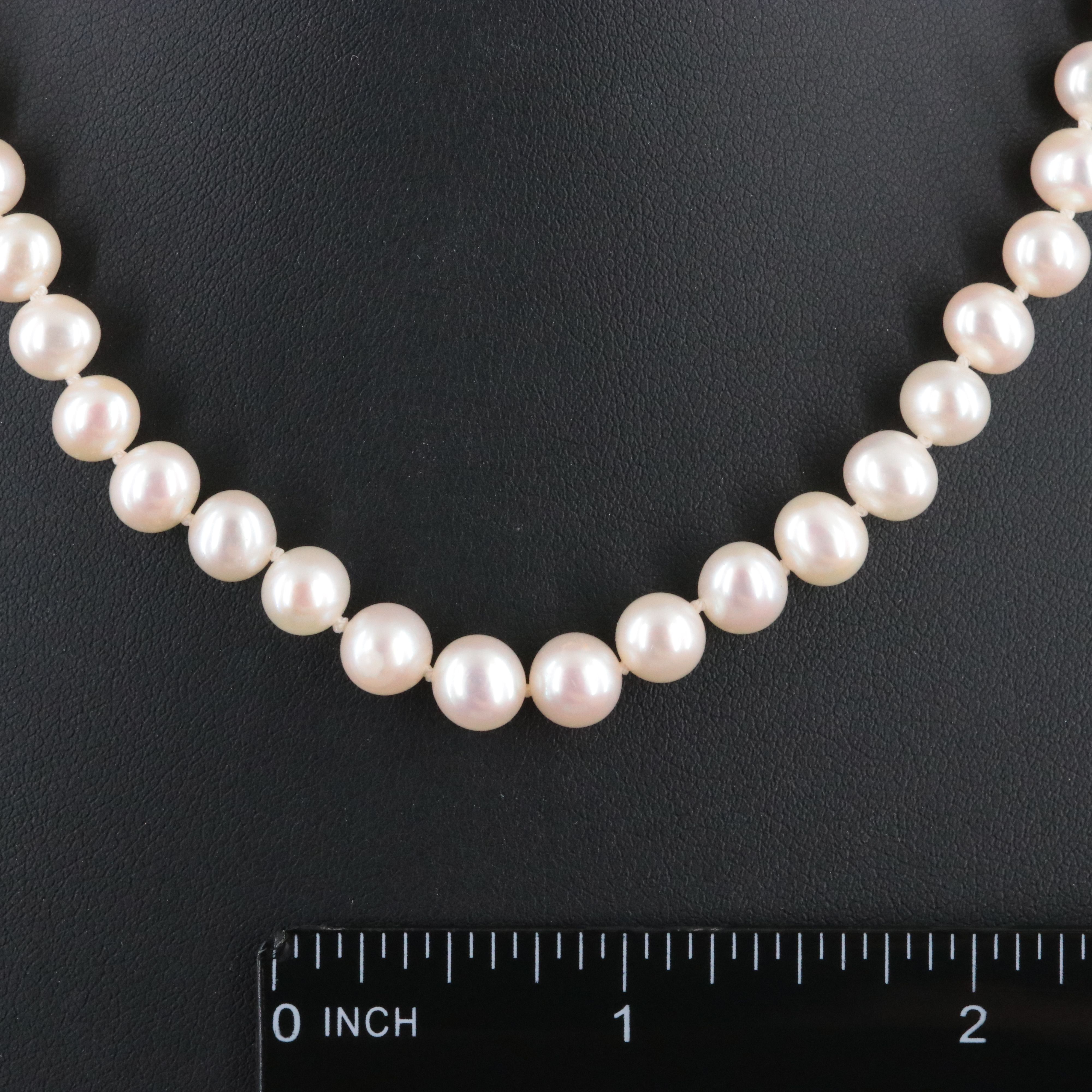 Pearl Necklace with 14K Clasp