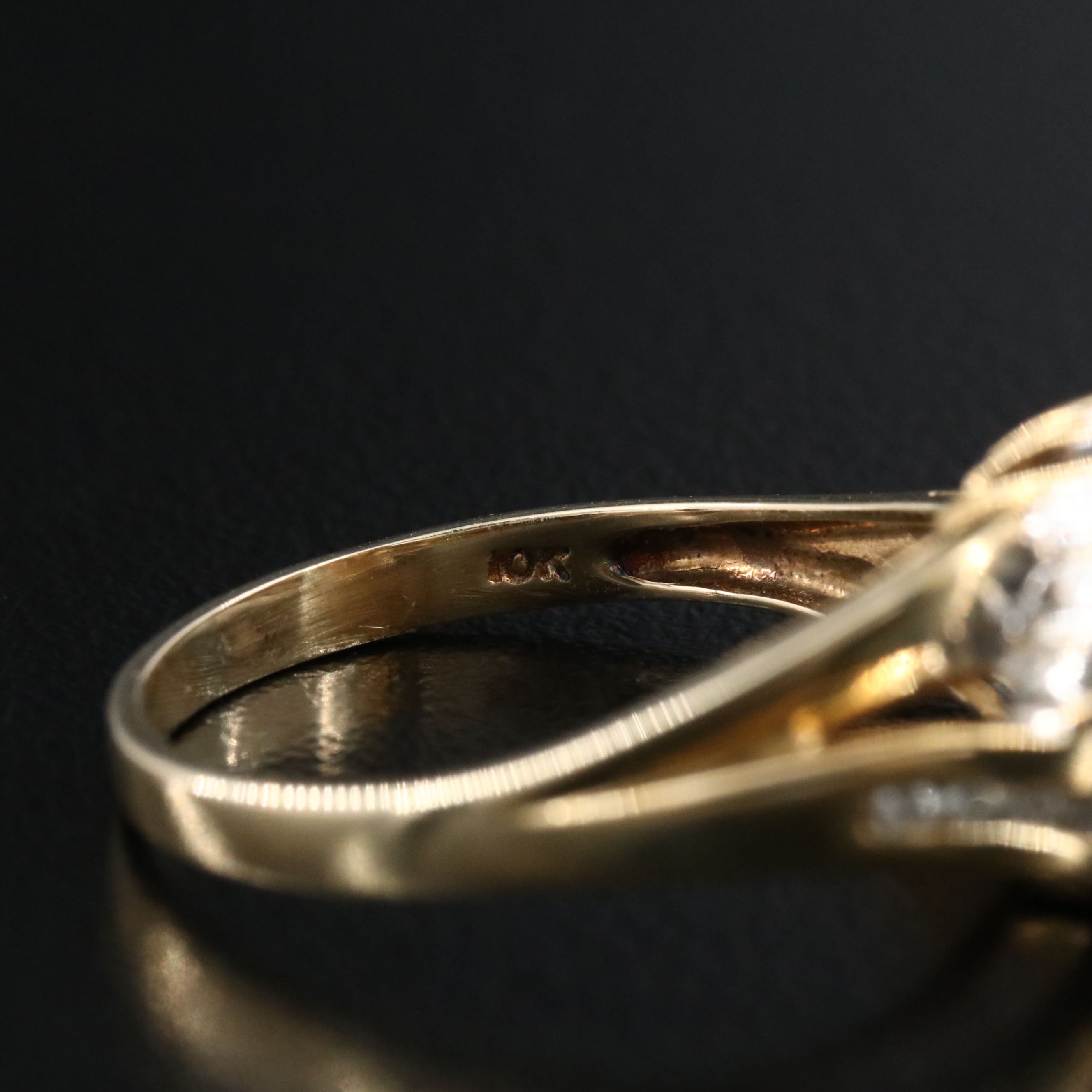 10K Pearl and Diamond Ring