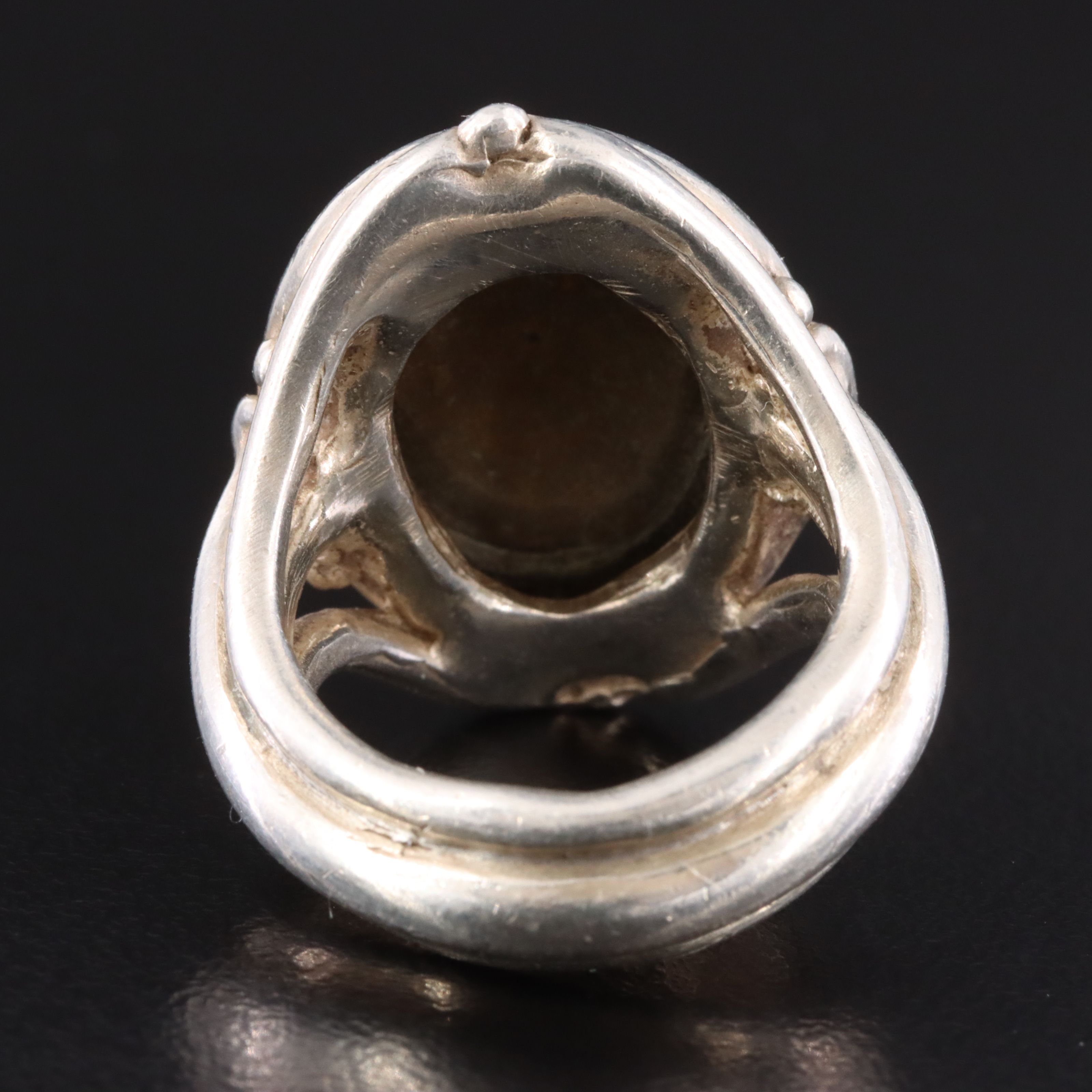 950 Silver and Brass Roman Soldier Cameo Ring