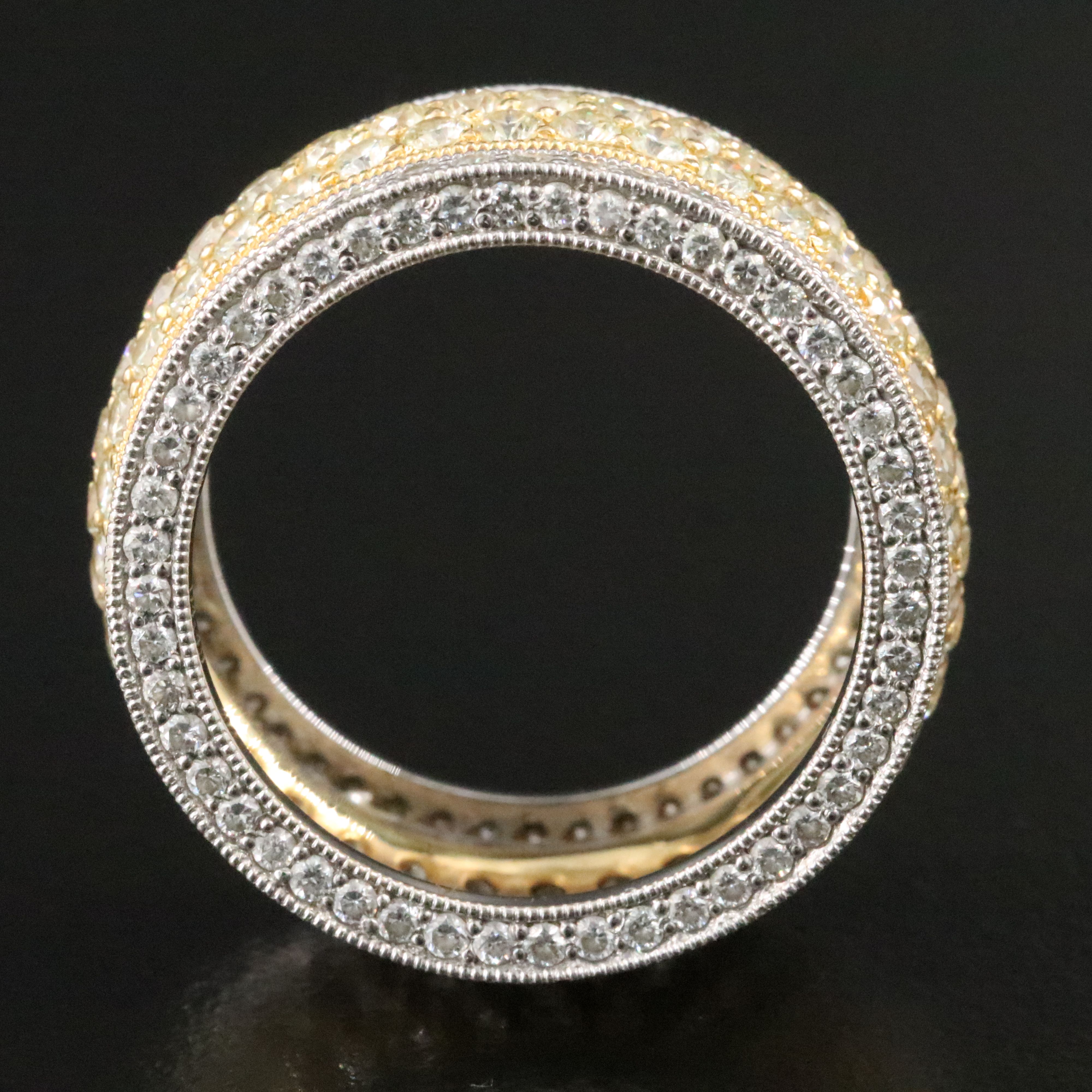 18K 4.49 CTW Diamond Wide Eternity Band