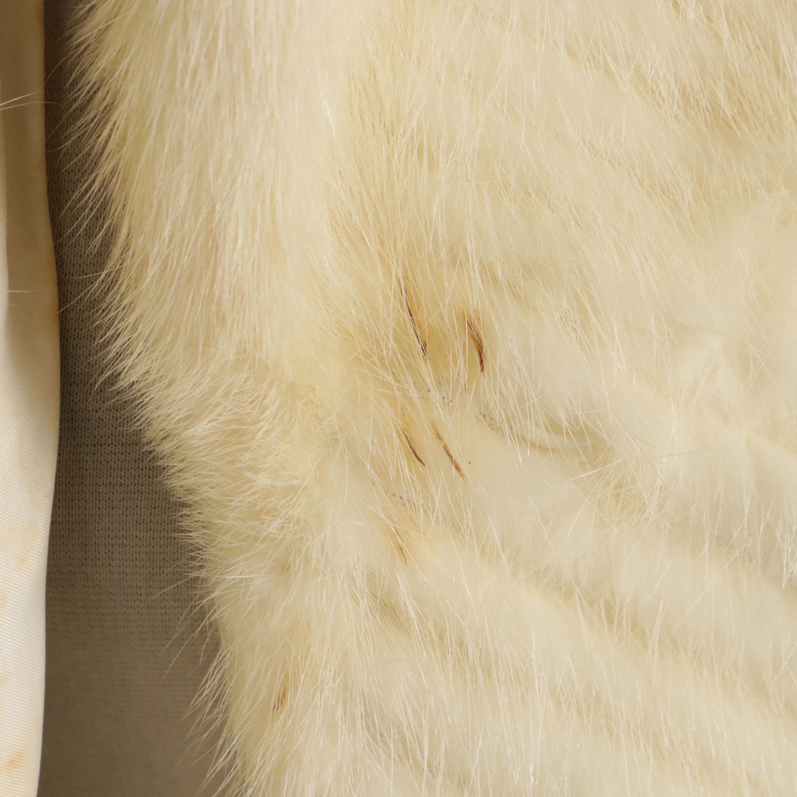 Henig Furs Chevron White Rabbit and Leather Jacket