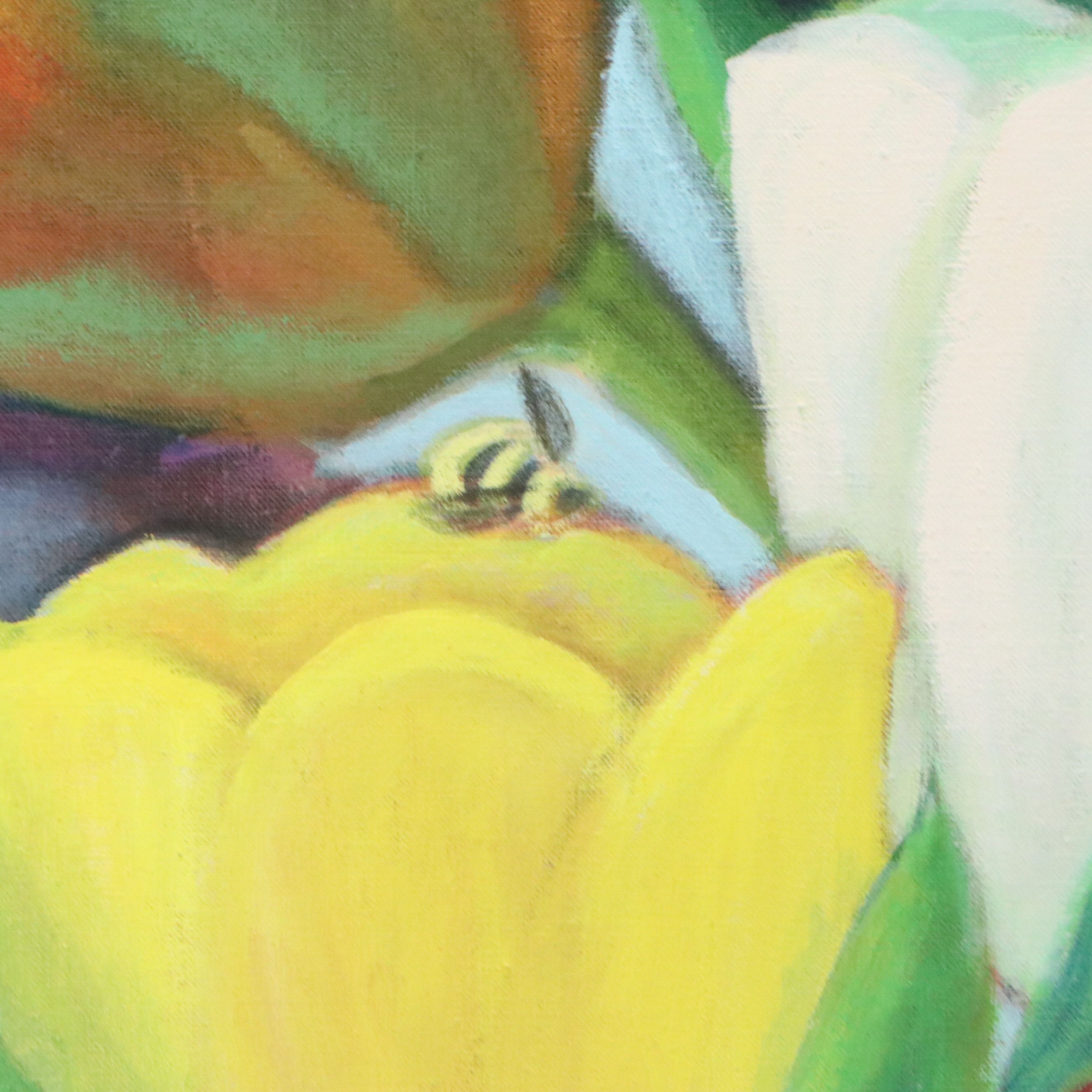 Fauvist Oil Painting of Spring Flowers, 21st Century