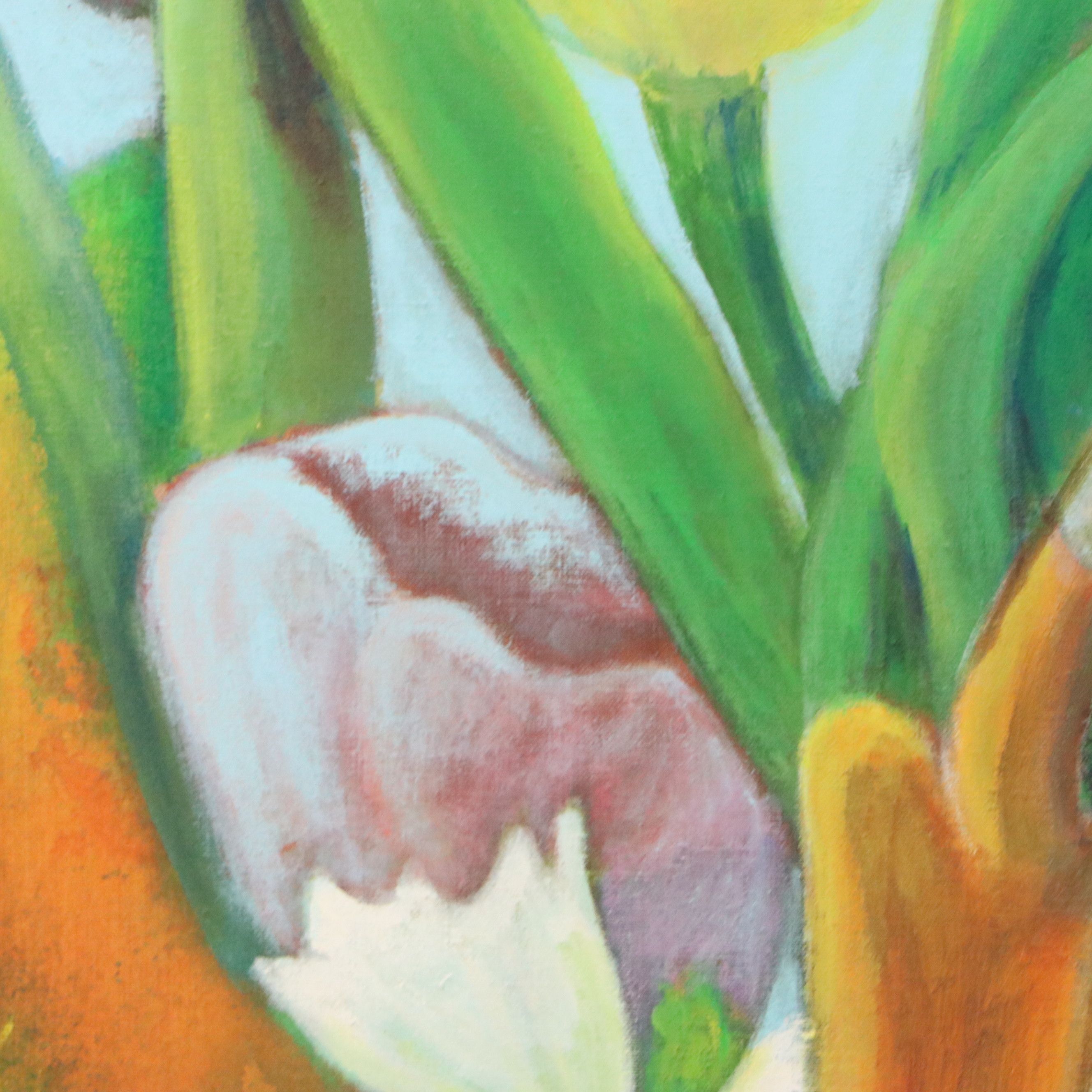 Fauvist Oil Painting of Spring Flowers, 21st Century