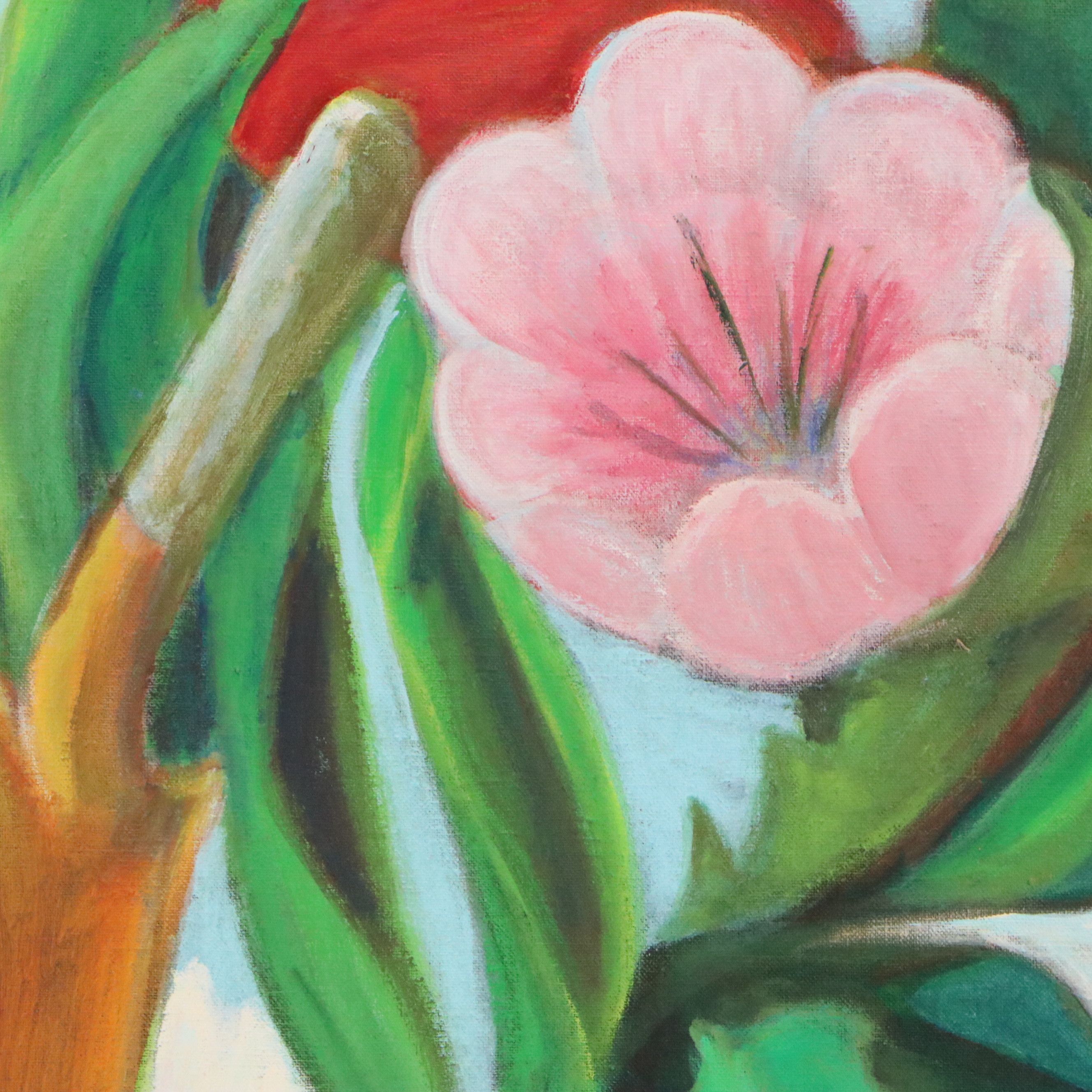 Fauvist Oil Painting of Spring Flowers, 21st Century