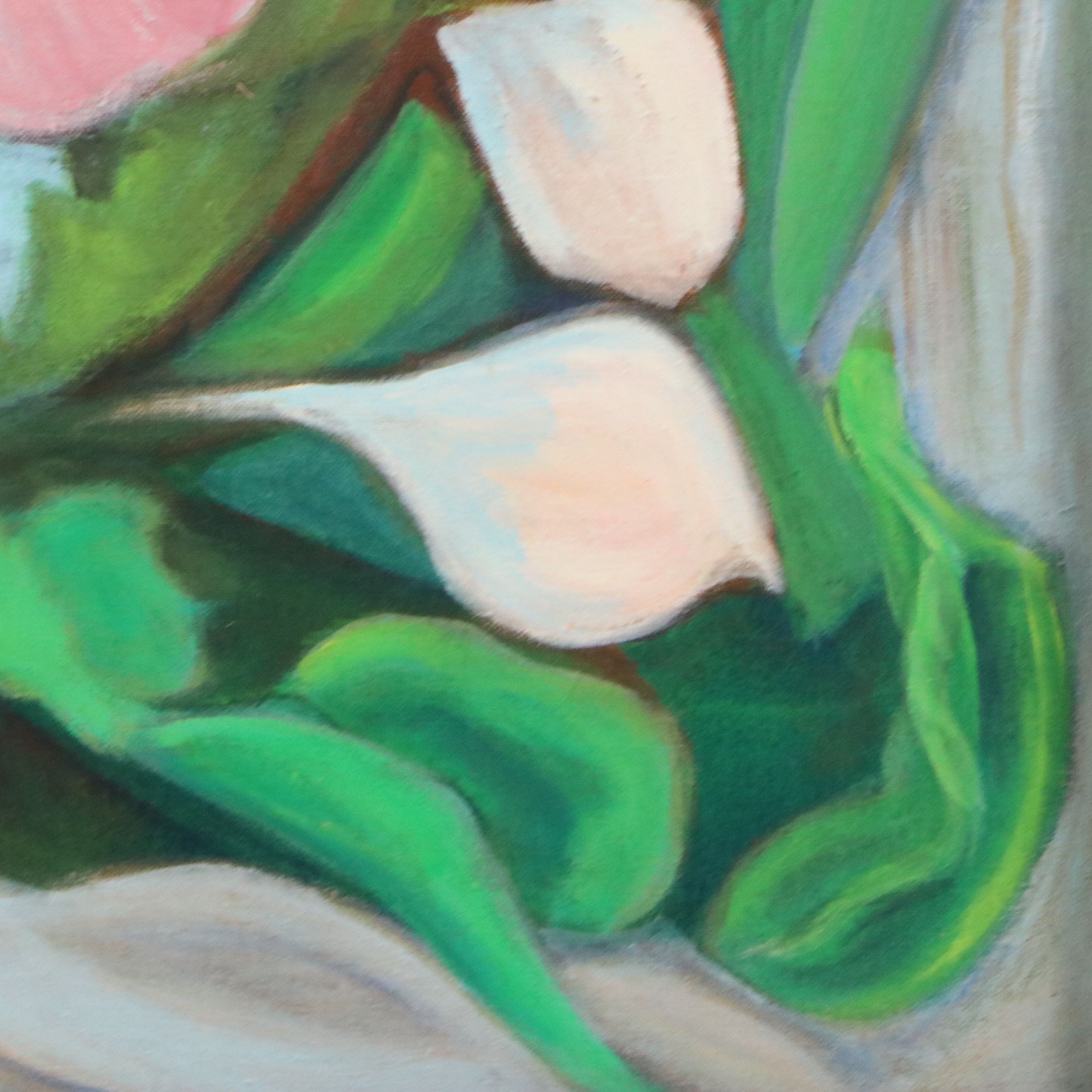 Fauvist Oil Painting of Spring Flowers, 21st Century