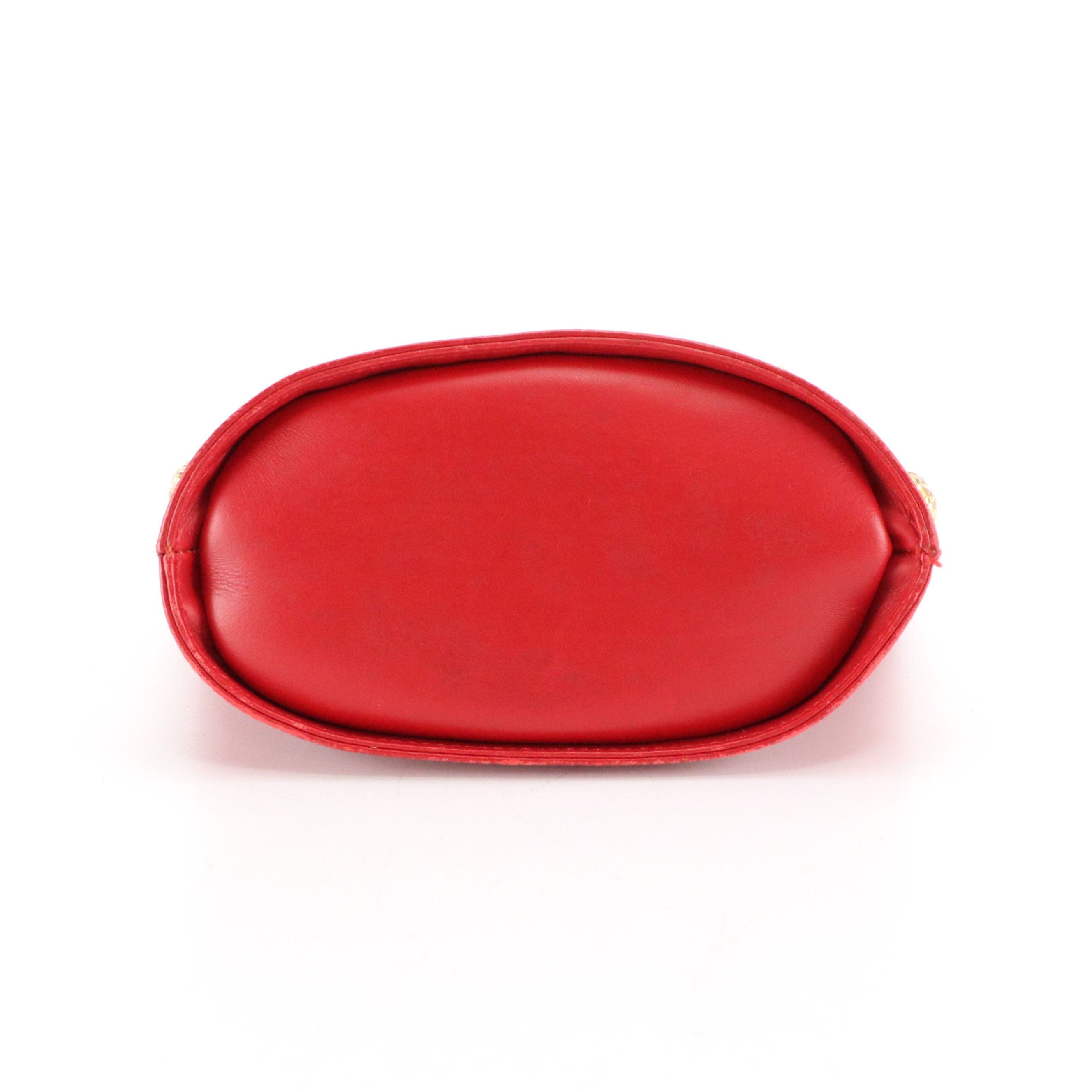 Salvatore Ferragamo Small Bucket Bag in Shoe Studded Red Leather