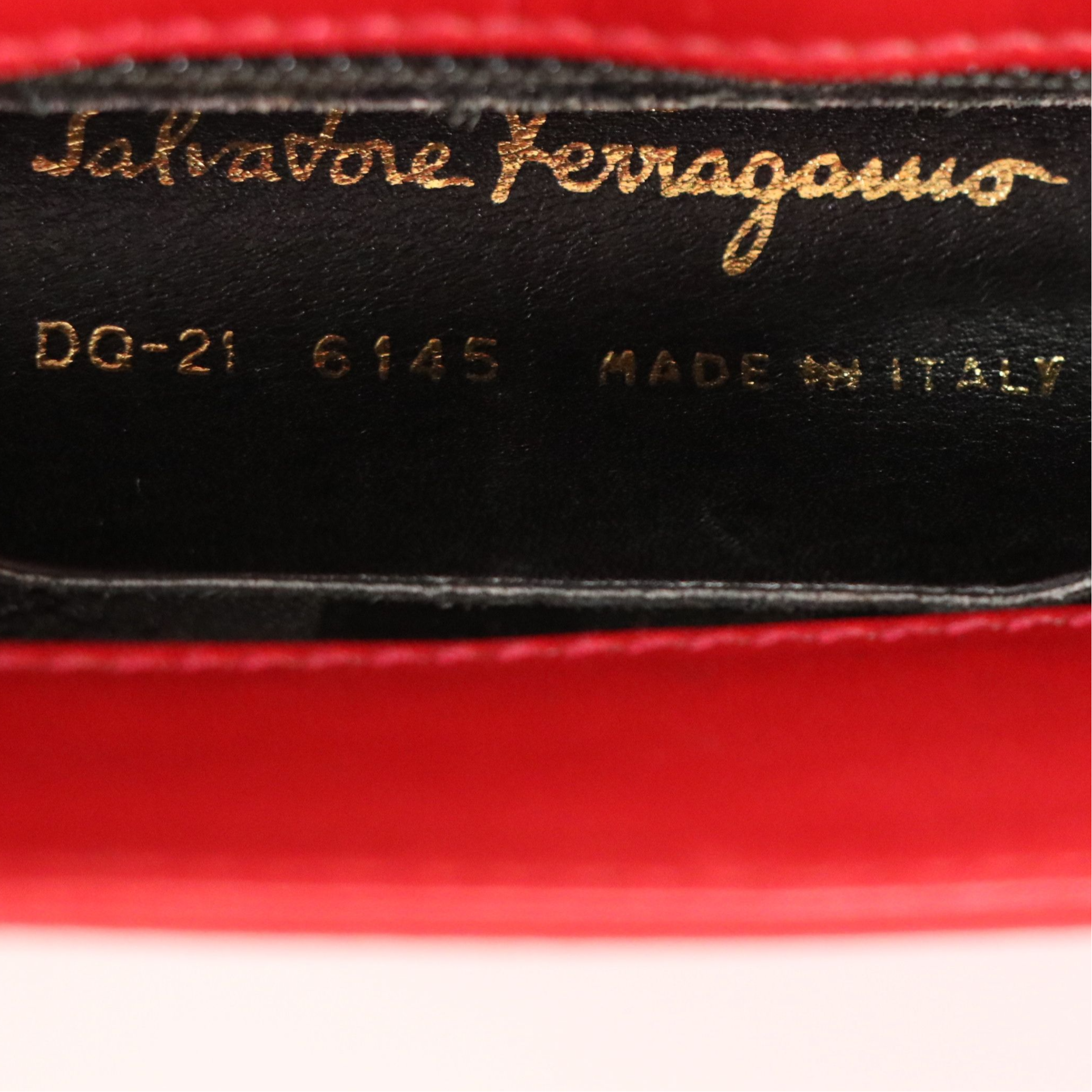 Salvatore Ferragamo Small Bucket Bag in Shoe Studded Red Leather