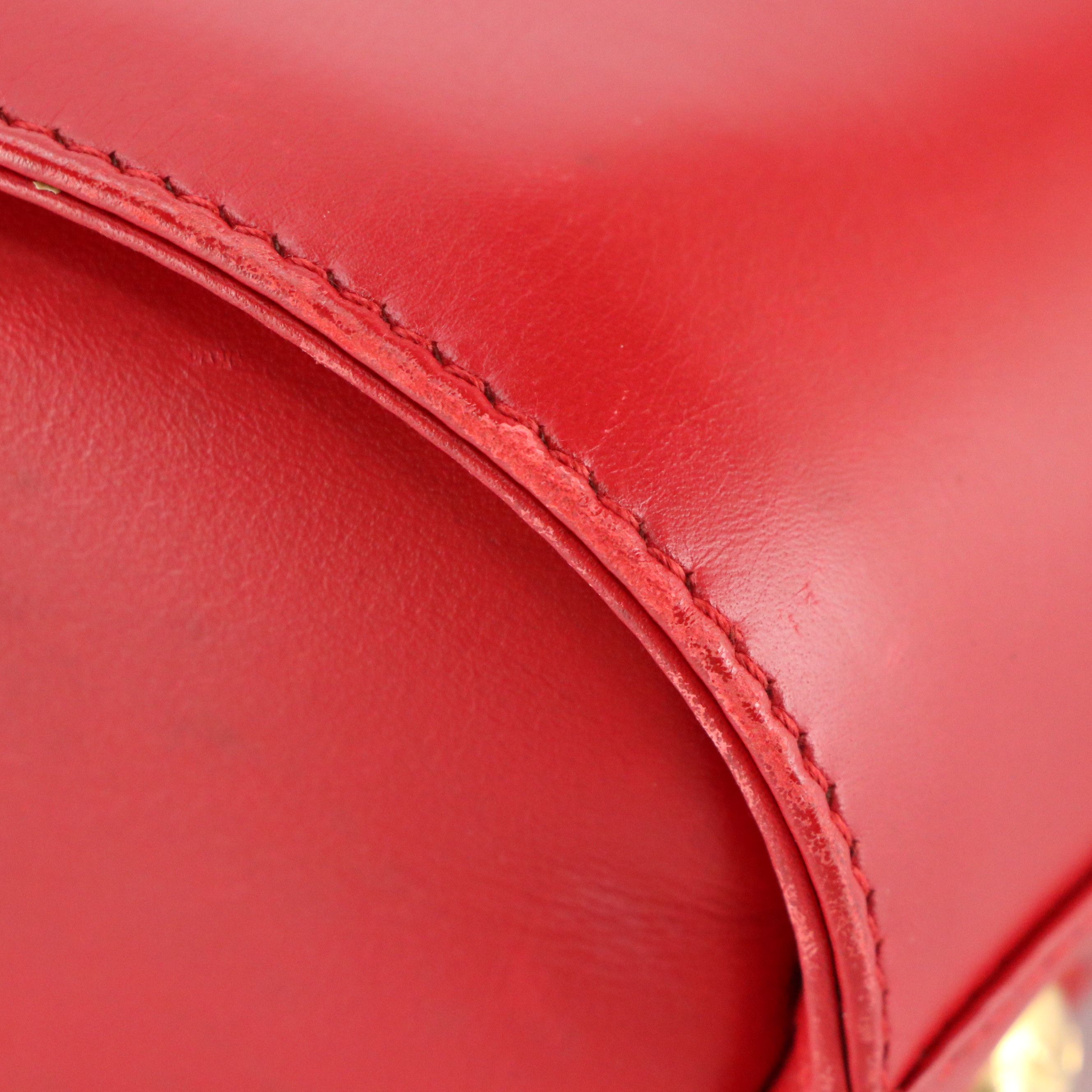 Salvatore Ferragamo Small Bucket Bag in Shoe Studded Red Leather