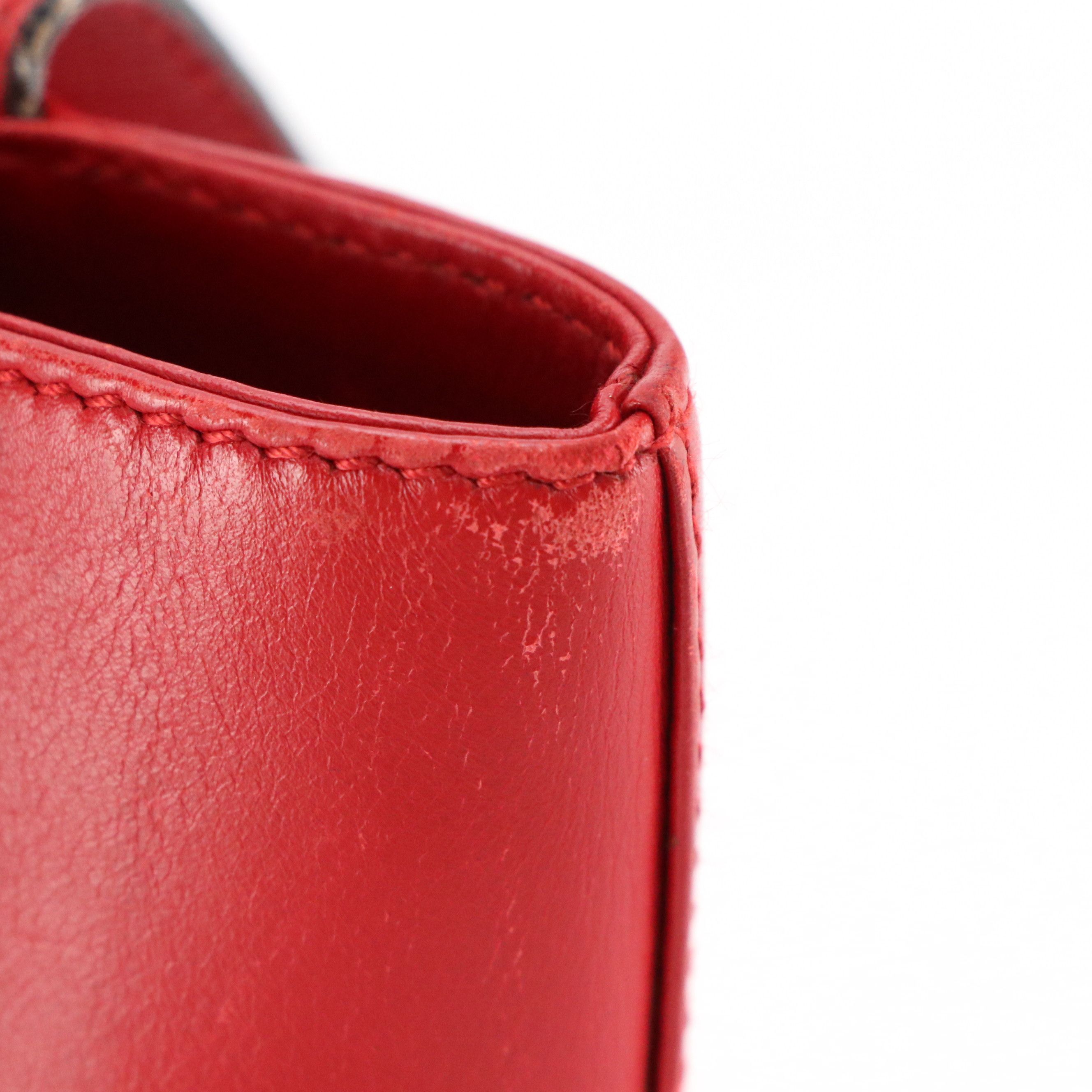 Salvatore Ferragamo Small Bucket Bag in Shoe Studded Red Leather