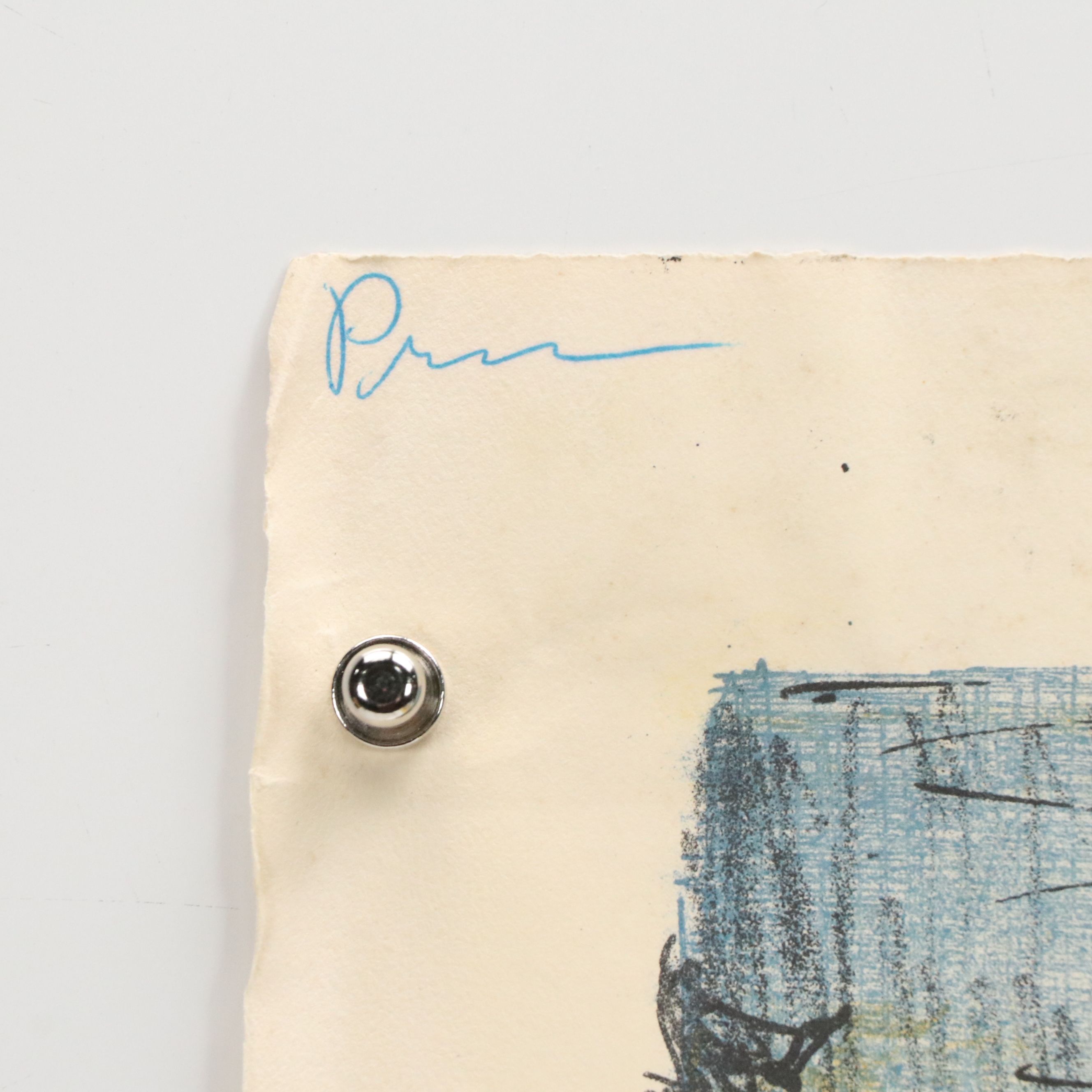 W. Prius Color Lithograph "City Lights," Late 20th Century