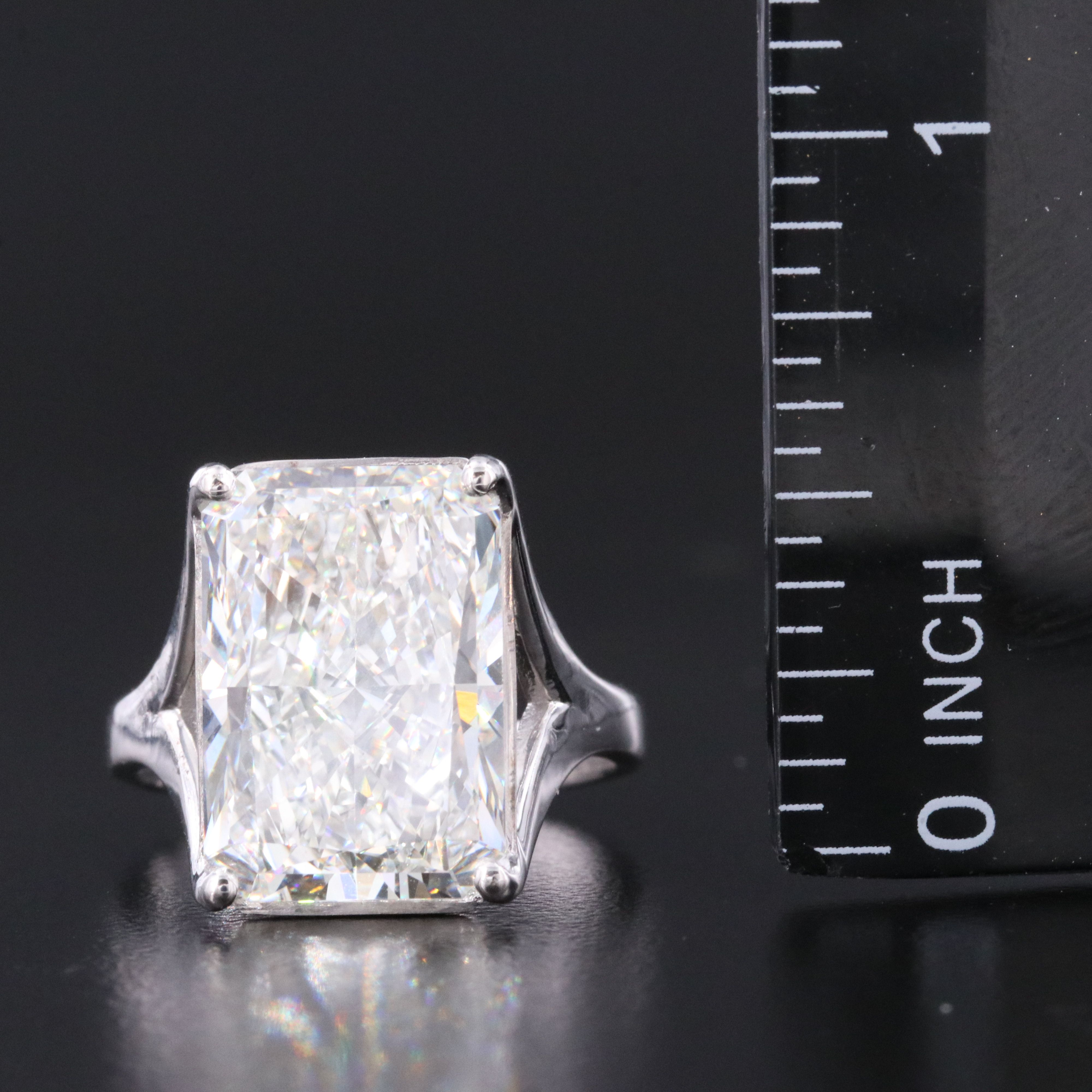 14K 10.03 CT Lab Grown Diamond Solitaire Ring with IGI Report