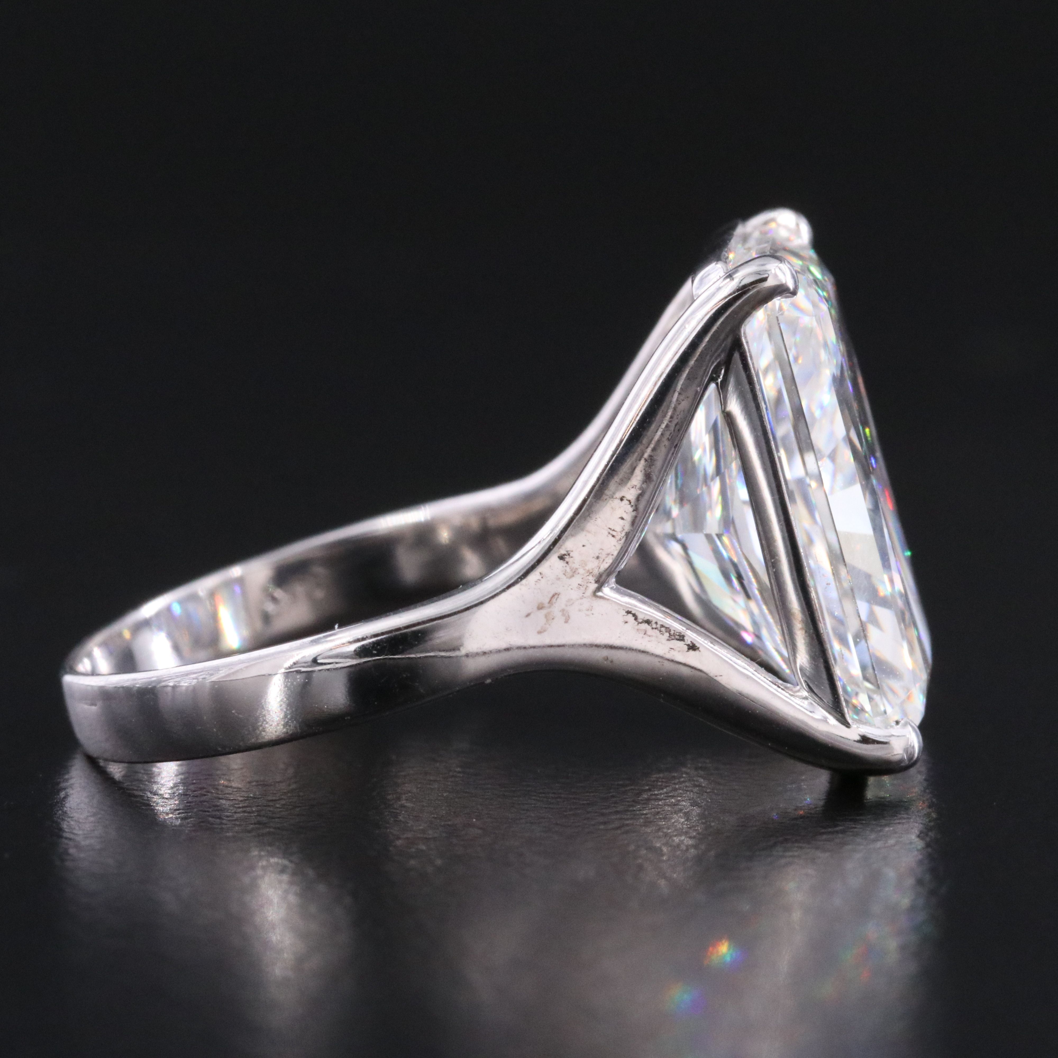 14K 10.03 CT Lab Grown Diamond Solitaire Ring with IGI Report