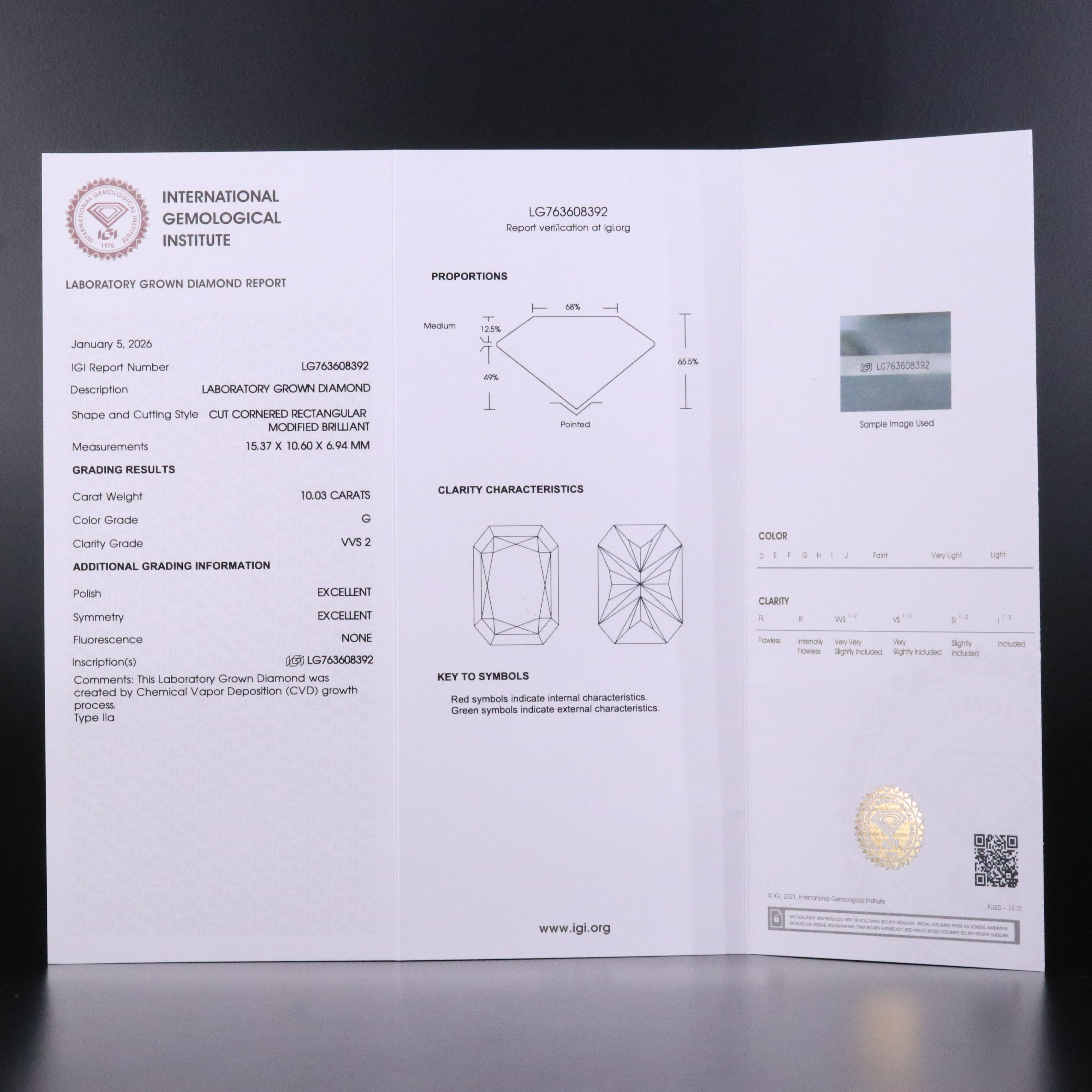 14K 10.03 CT Lab Grown Diamond Solitaire Ring with IGI Report