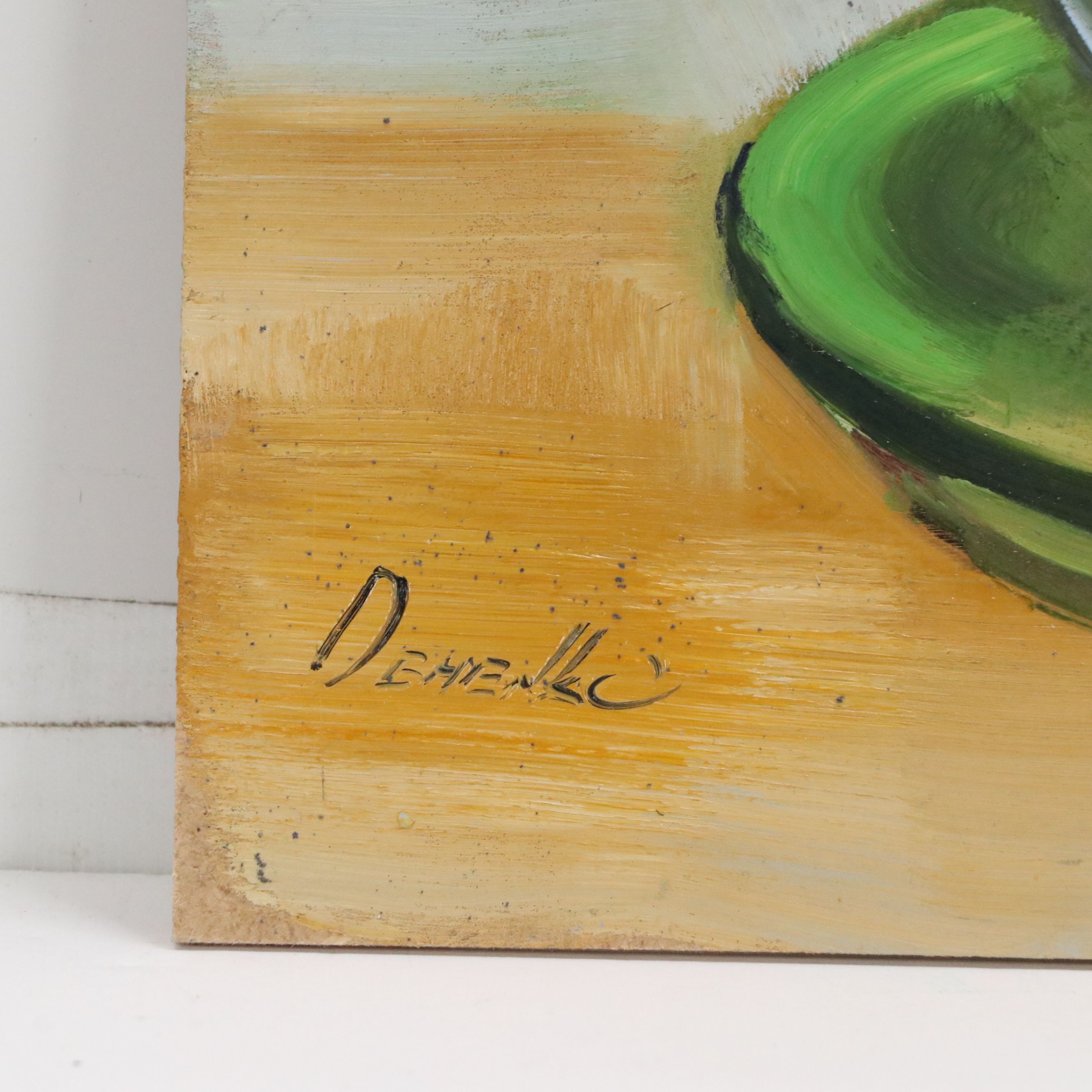 Natalia Demenko Still Life Oil Painting of Stacked Cups, 21st Century