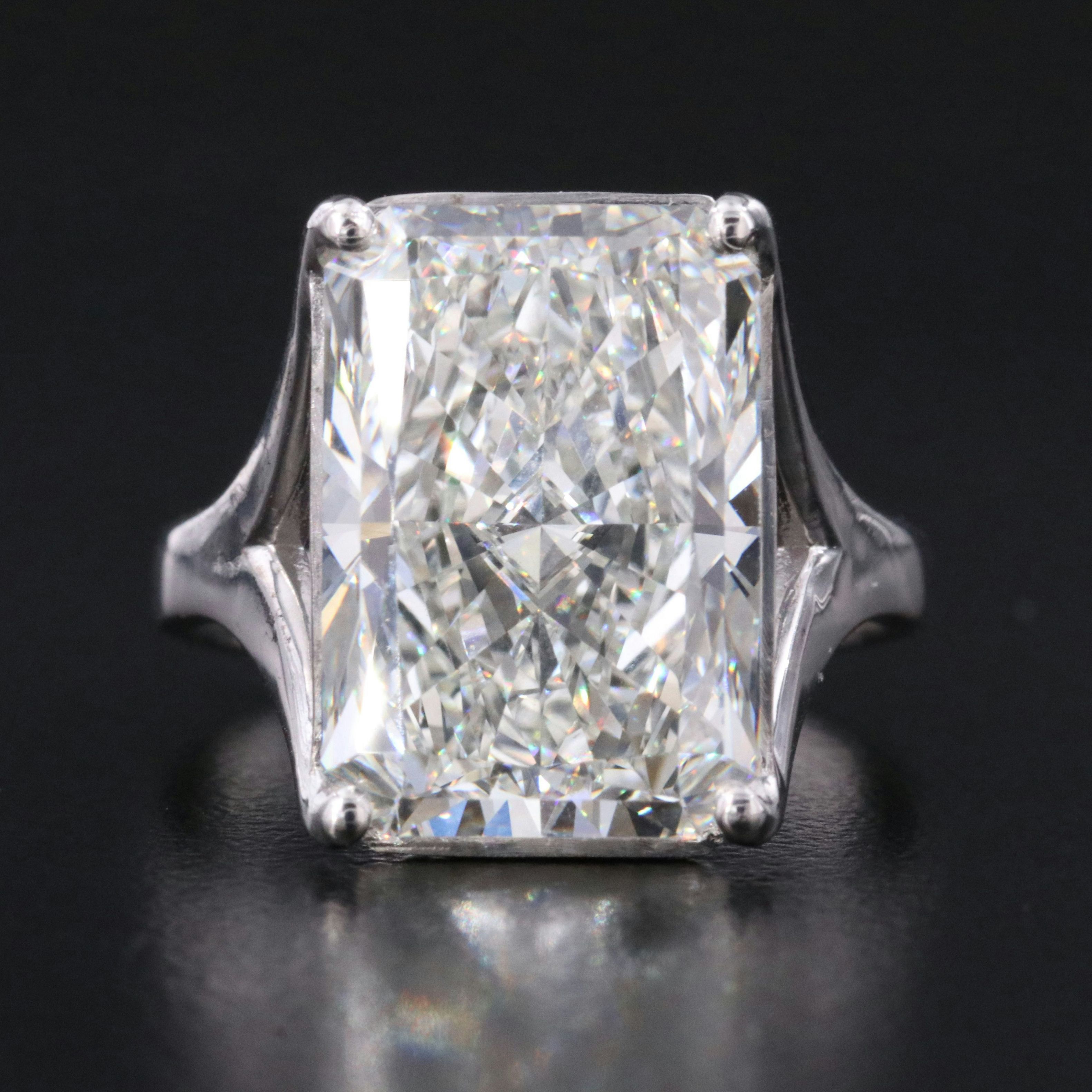 14K 10.03 CT Lab Grown Diamond Solitaire Ring with IGI Report