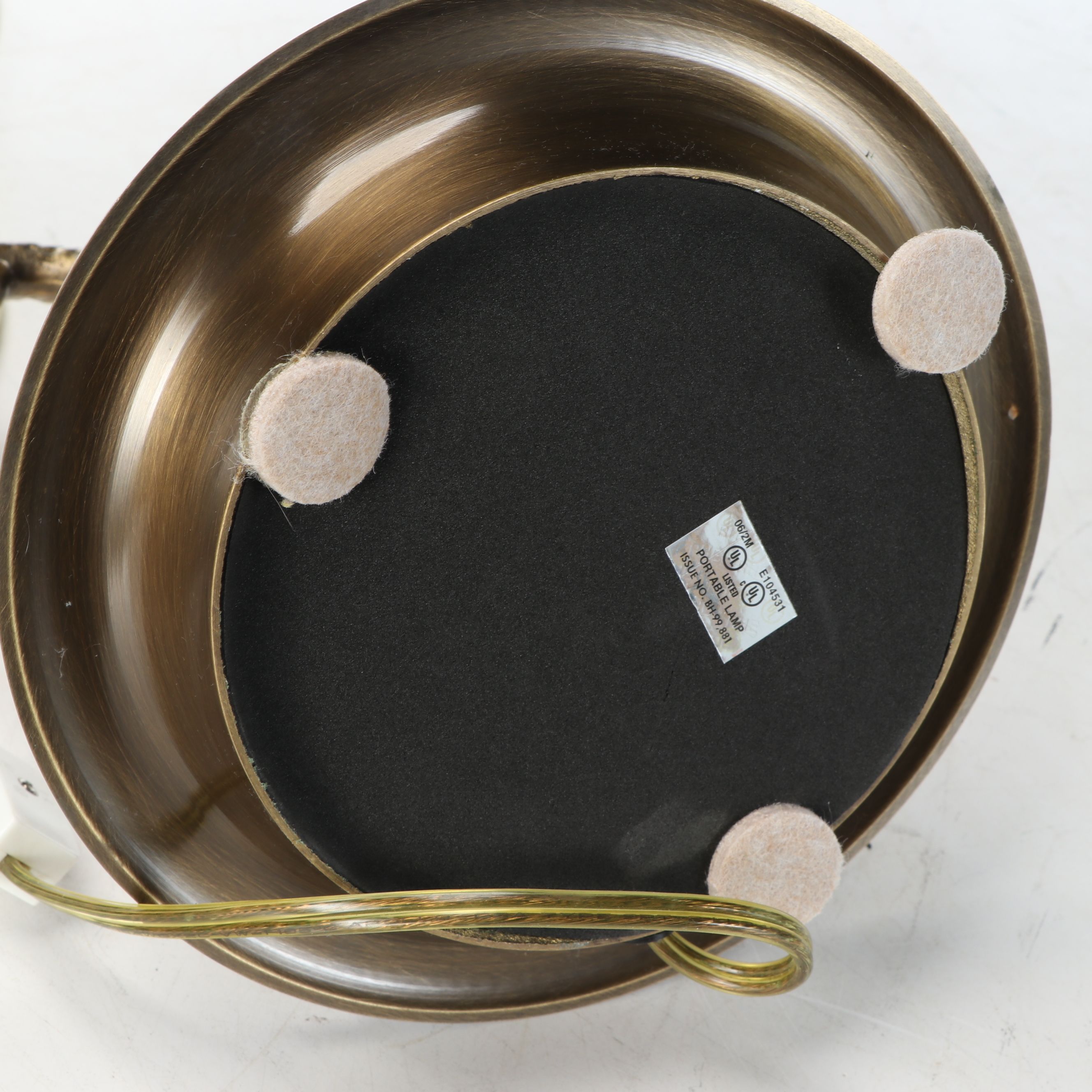 Neoclassical Bouillotte Brass Table Lamp with Black Paper Shade