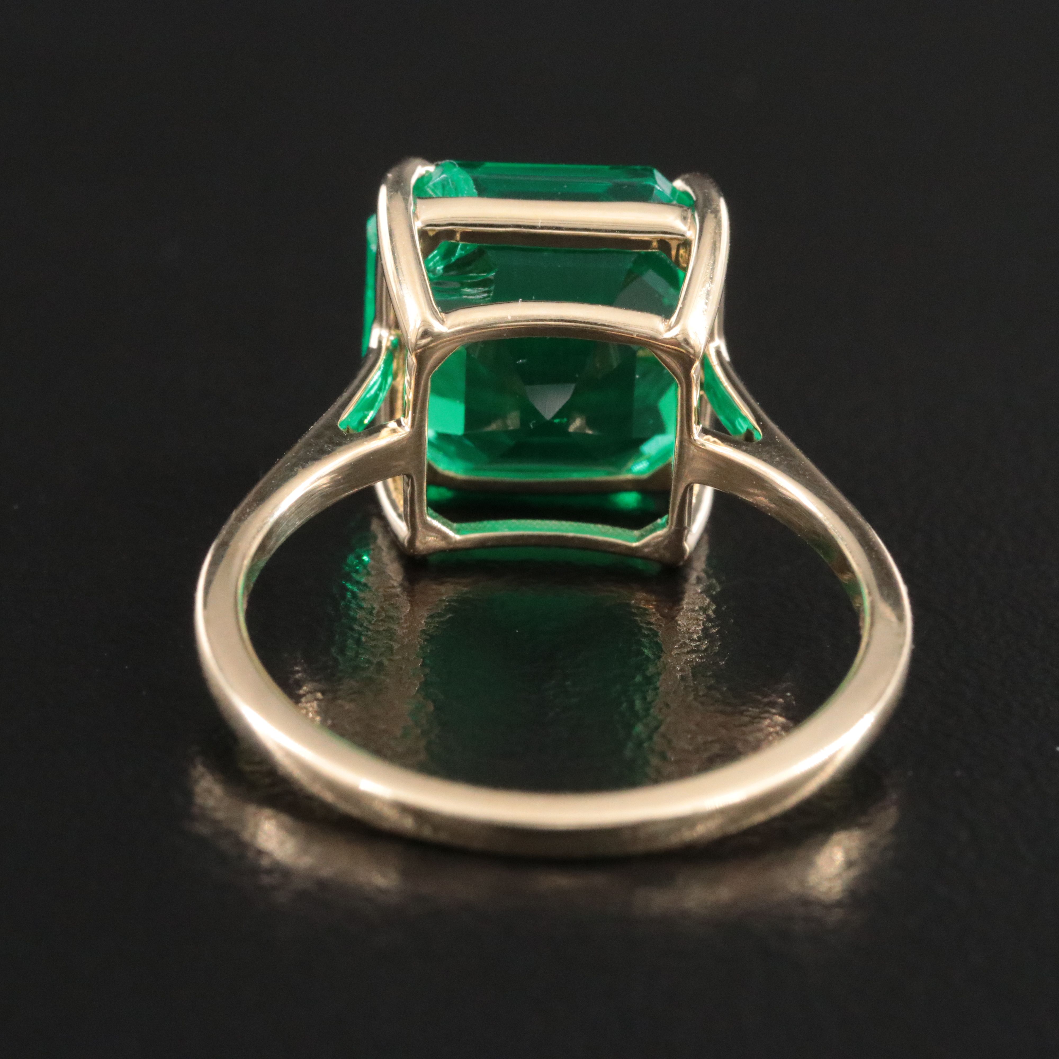 14K 5.11 CT Emerald Solitaire Ring