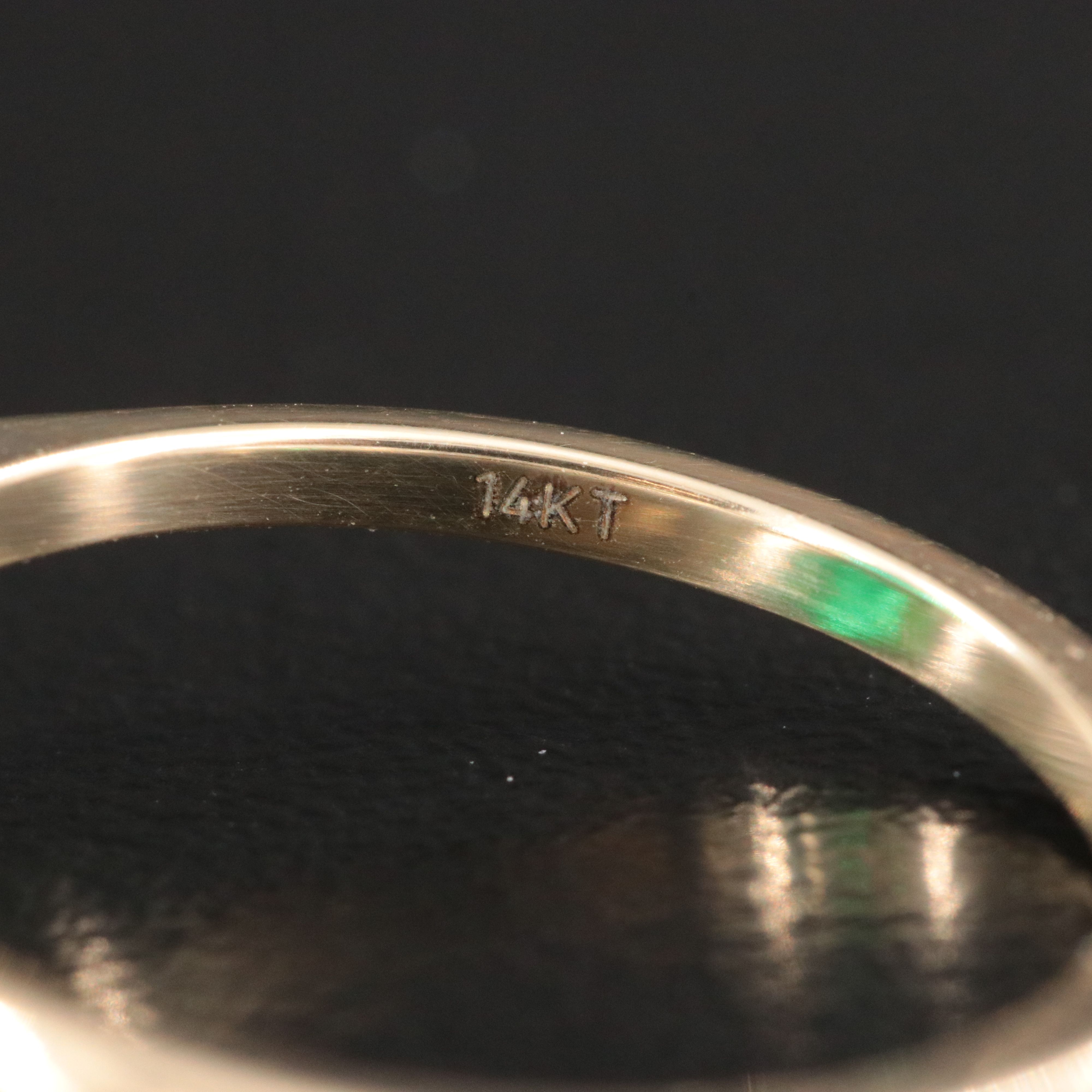 14K 5.11 CT Emerald Solitaire Ring