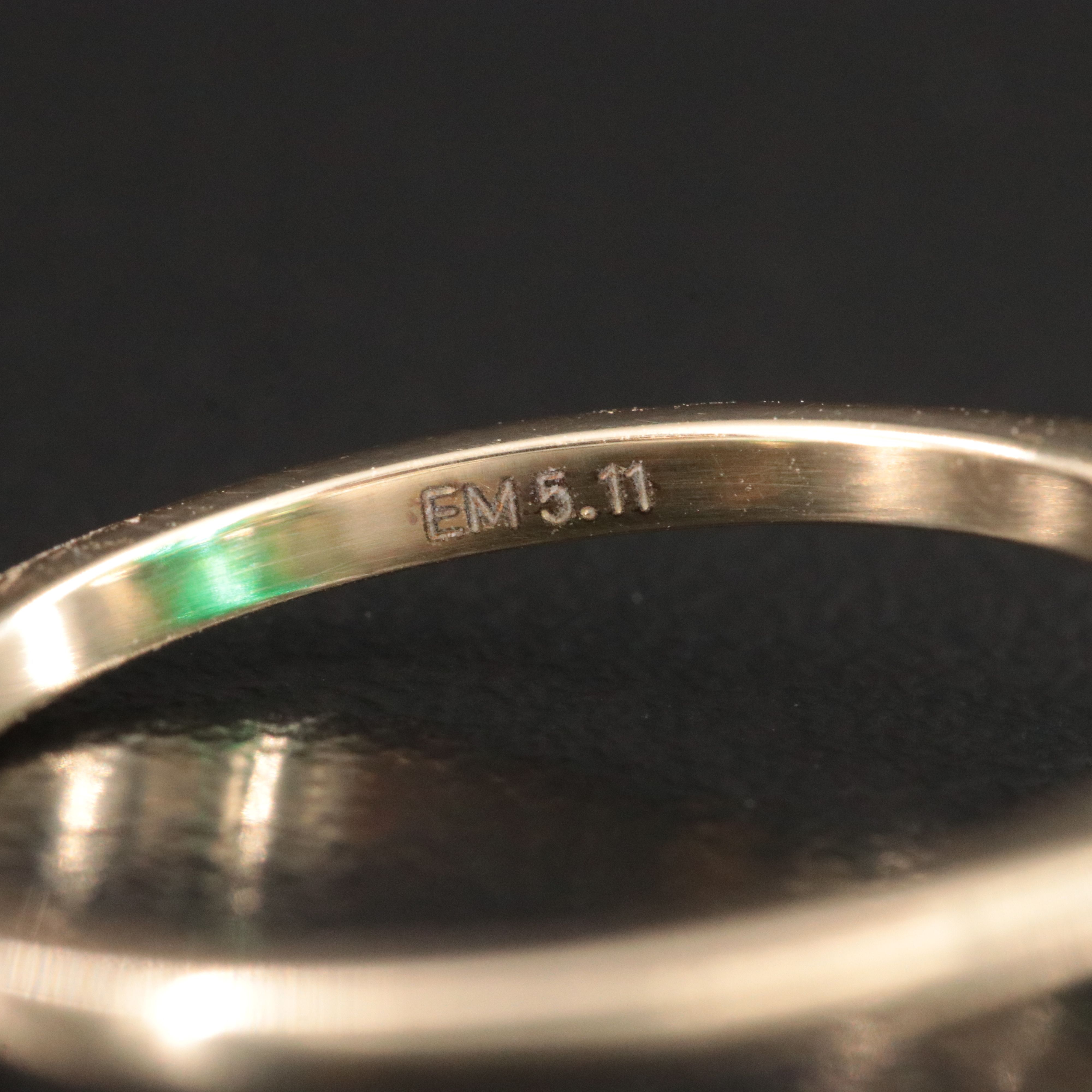 14K 5.11 CT Emerald Solitaire Ring