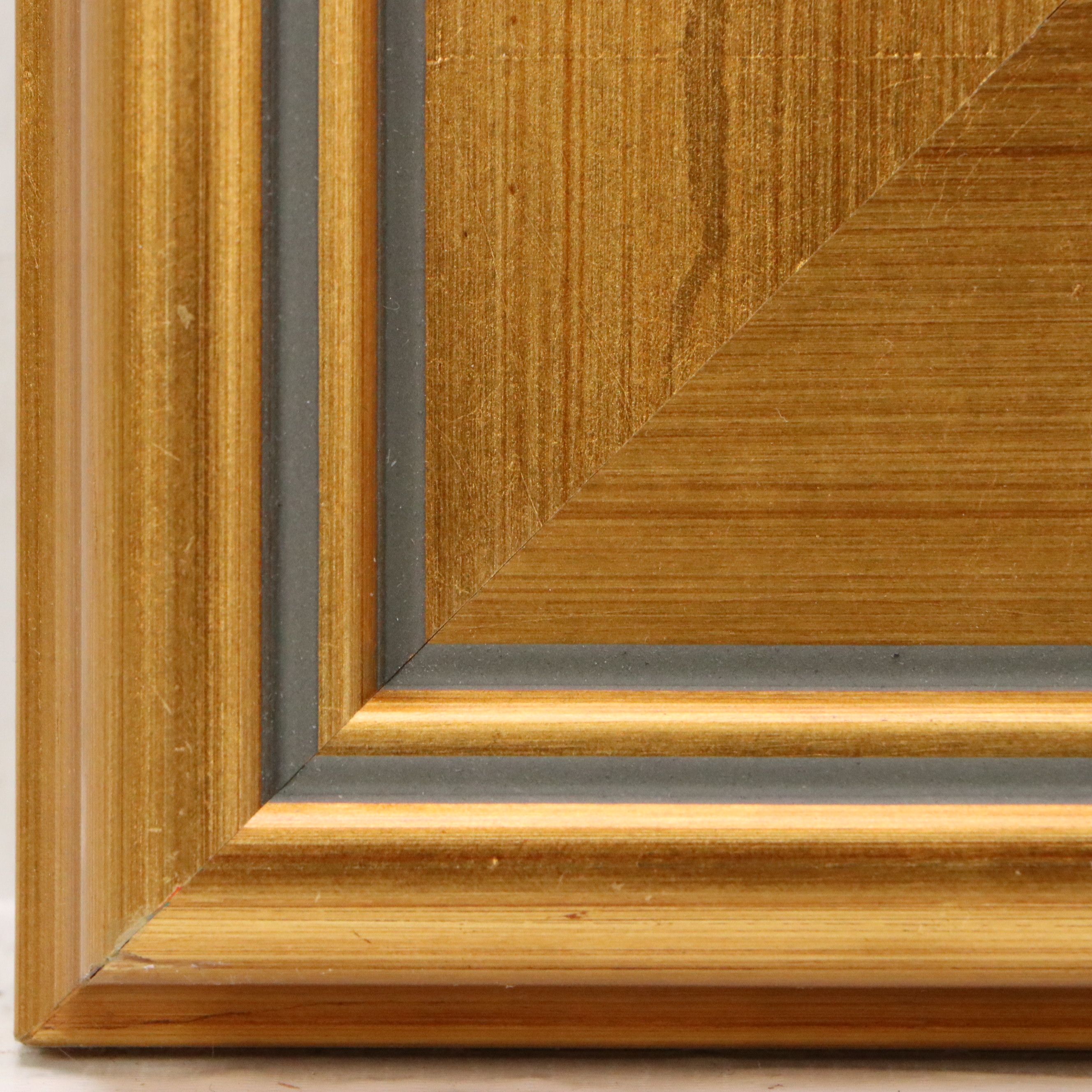 Oil Painting of Grassy Field at Dawn, 21st Century