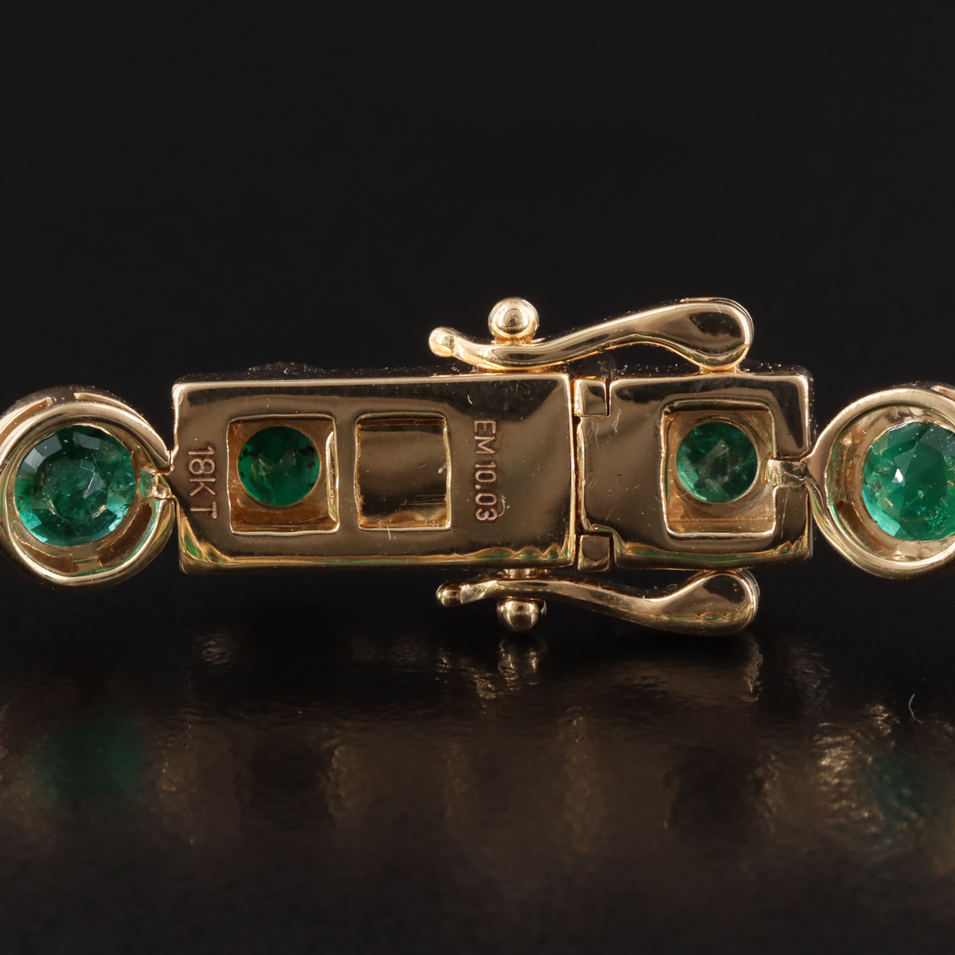 18K 10.03 CTW Emerald Line Bracelet