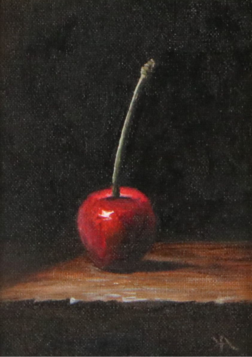 Houra H. Alghizzi Oil Painting "Red Cherry," 2026