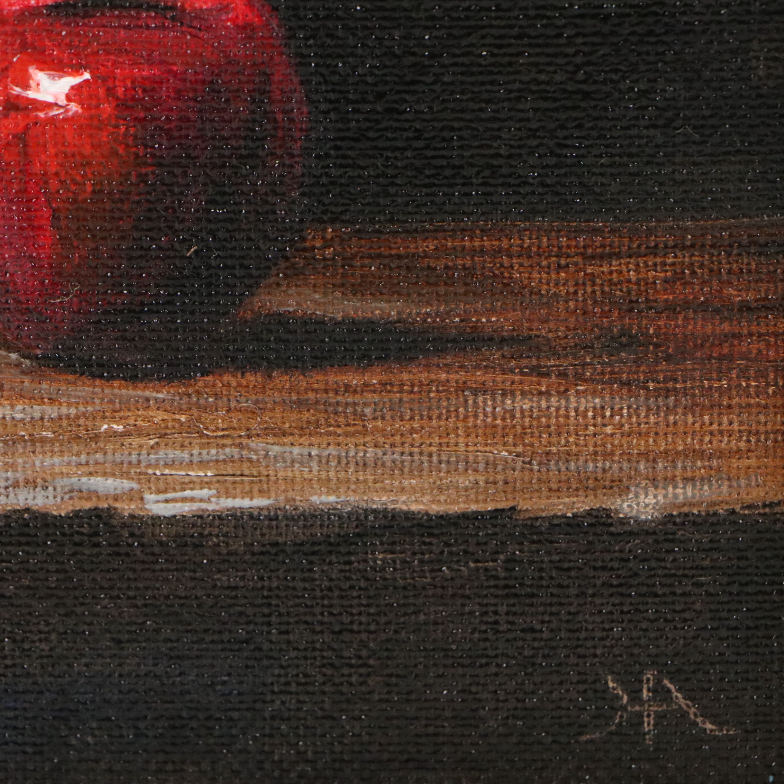 Houra H. Alghizzi Oil Painting "Red Cherry," 2026